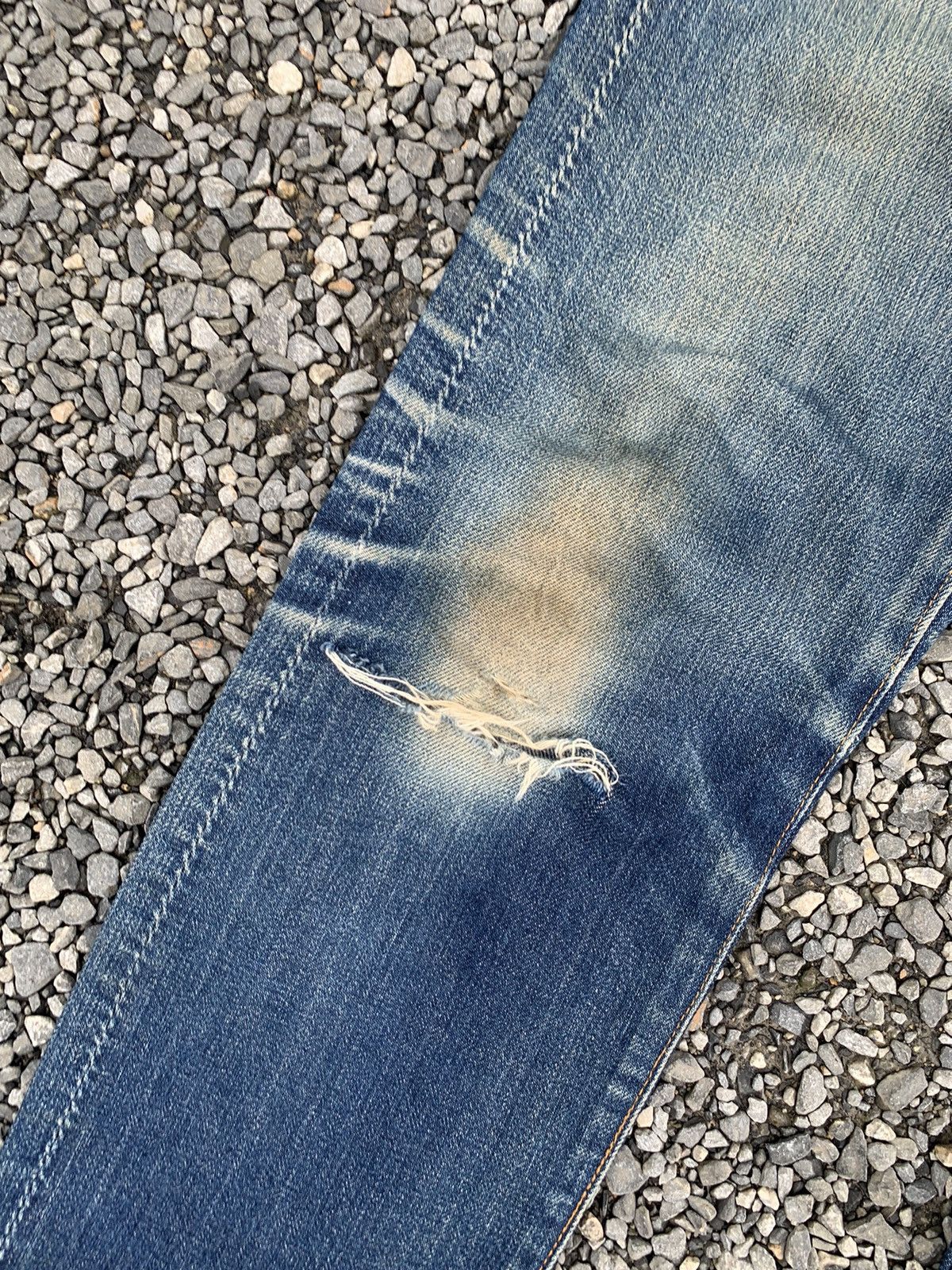 Kapital VINTAGE JOHNBULL SELVEDGE RUSTY JAPANESE DISTRESSED DENIM Size US 31 - 20 Thumbnail