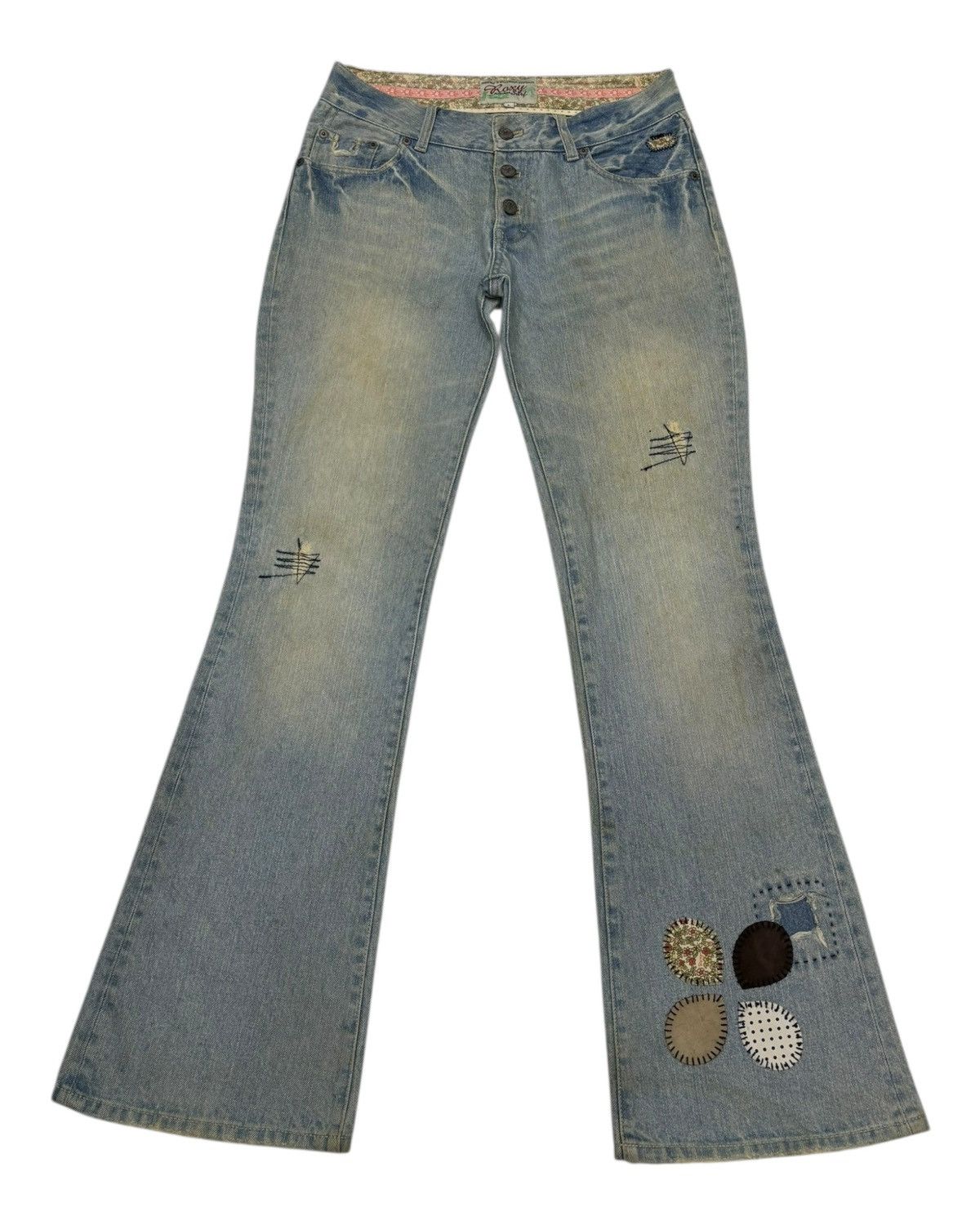 Japanese Brand × Kapital × Undercover Vintage Hippie Flare Jeans Bootcut Distressed Patchwork Roxy Size 30" / US 8 / IT 44 - 1 Thumbnail