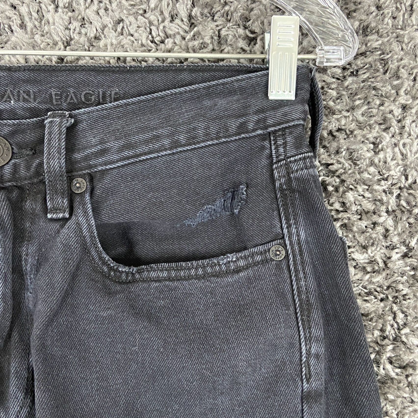 American Eagle Outfitters American Eagle Jeans Women’s 2 Short Black 90s Slim Boyfriend Distressed Womens Size 26" / US 2 / IT 38 - 5 Thumbnail