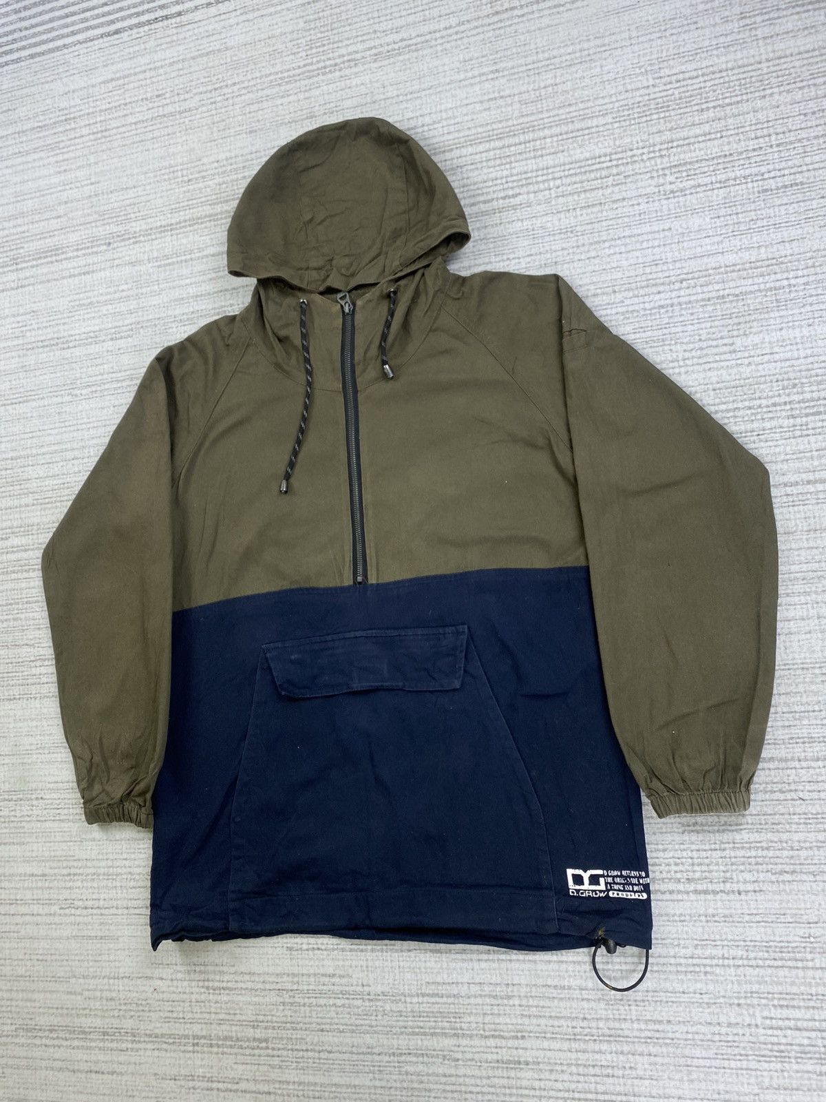 Japanese Brand × Vintage Vintage D.Grow Japan Pulover Anorak Two Tone Hoodie Jacket Size US M / EU 48-50 / 2 - 4 Thumbnail