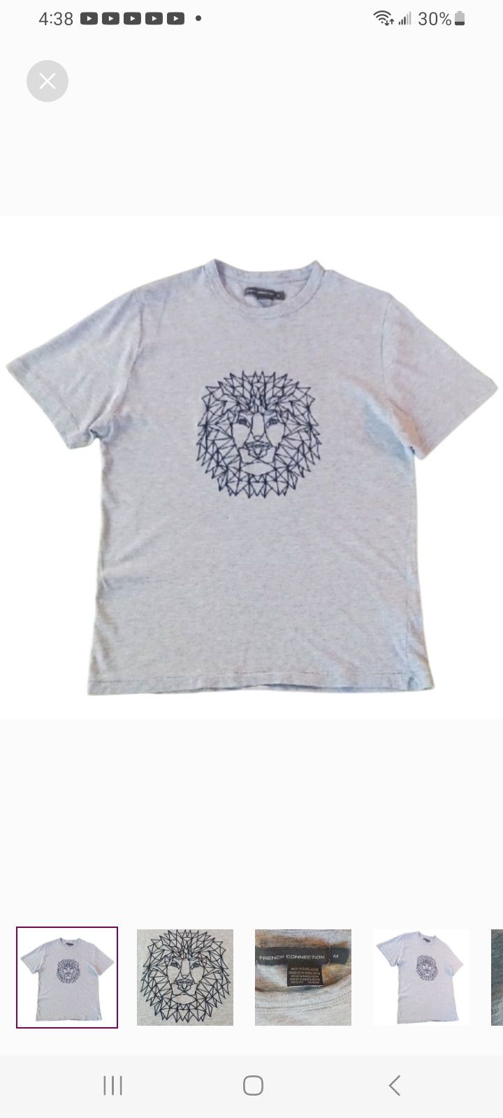 French Connection French Connection Lion Astrology Graphic Tee-Shirt Size US M / EU 48-50 / 2 - 1 Thumbnail
