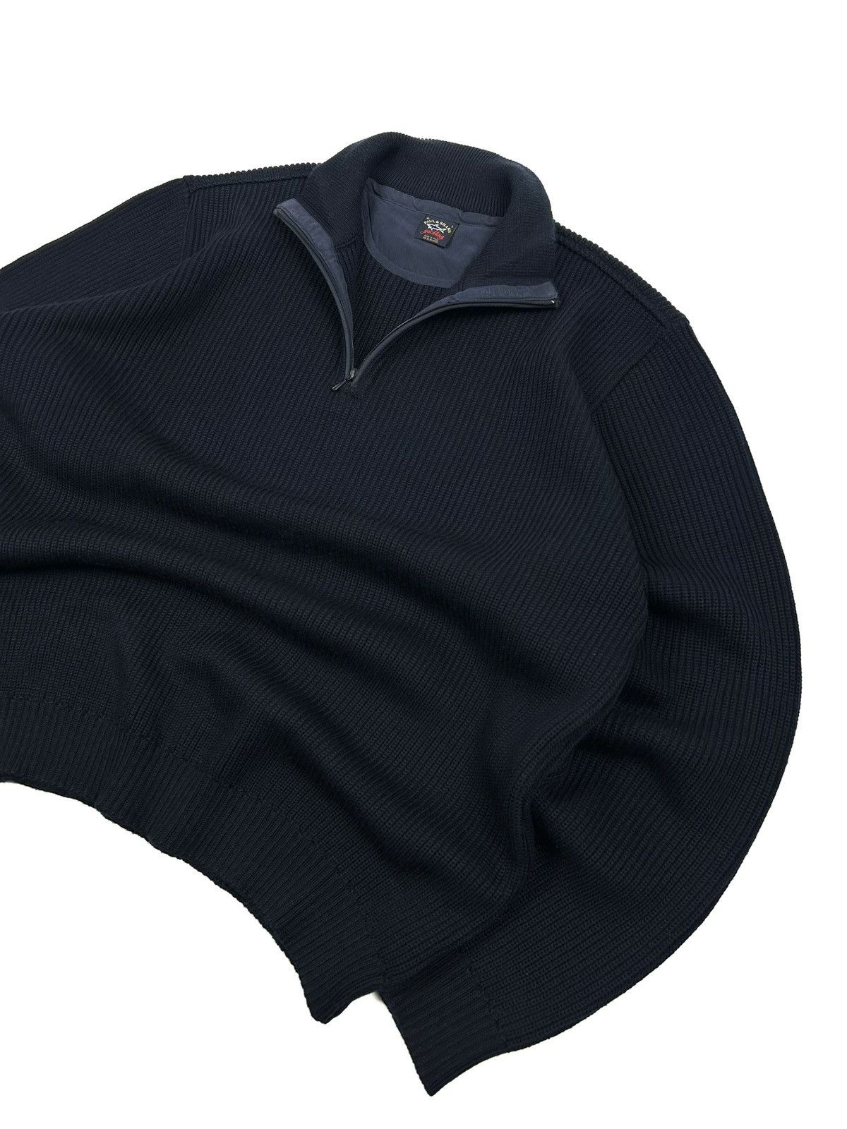 Paul & Shark Vintage Paul & Shark Yachting Wool Knit 1/4 zip Sweater Navy Size US L / EU 52-54 / 3 - 4 Thumbnail