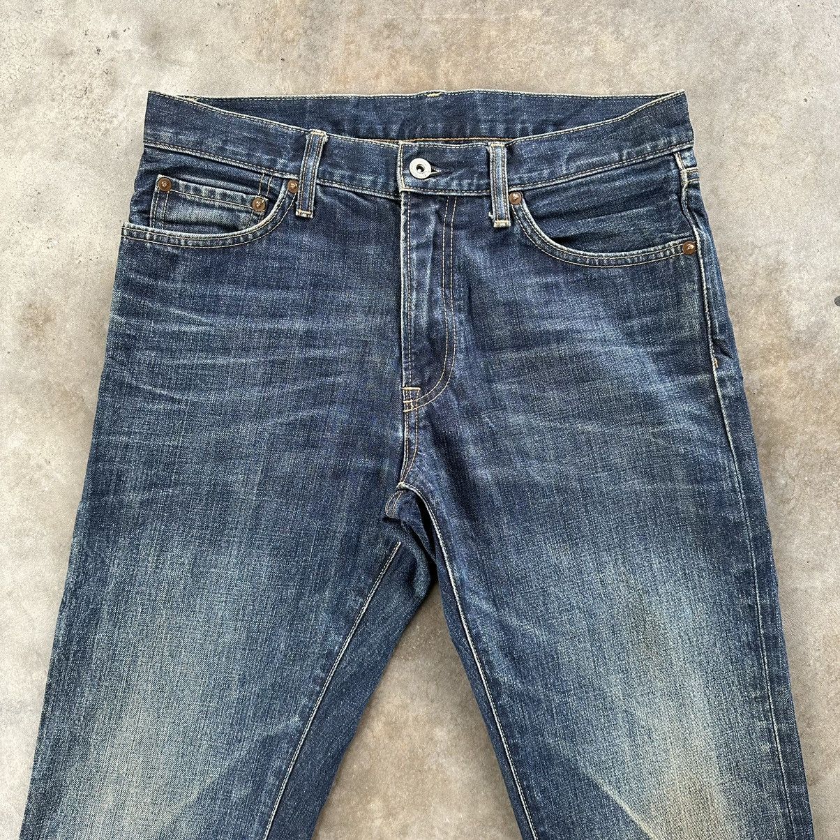 Japanese Brand Vintage Japanese UJ Faded Denim Jean Pant W33 Size US 33 - 3 Thumbnail