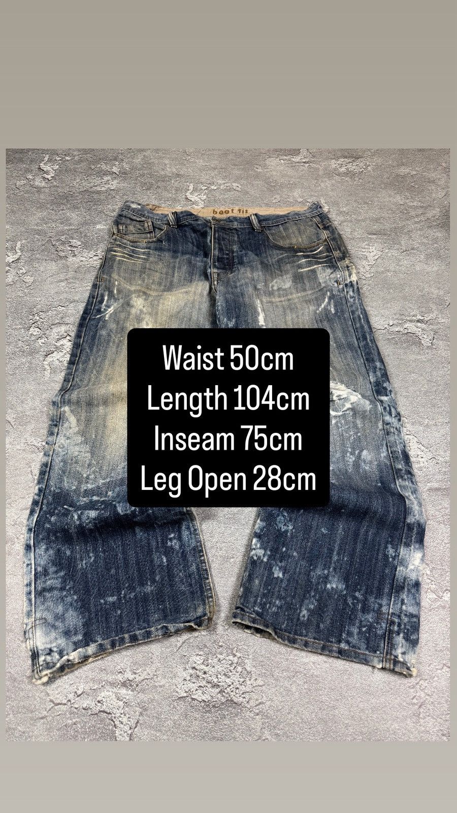 If Six Was Nine IF6WAS9 2000s Y2K Heavenly Bootcut Baggy Washed Jeans SZ 34 Size US 34 / EU 50 - 2 Thumbnail