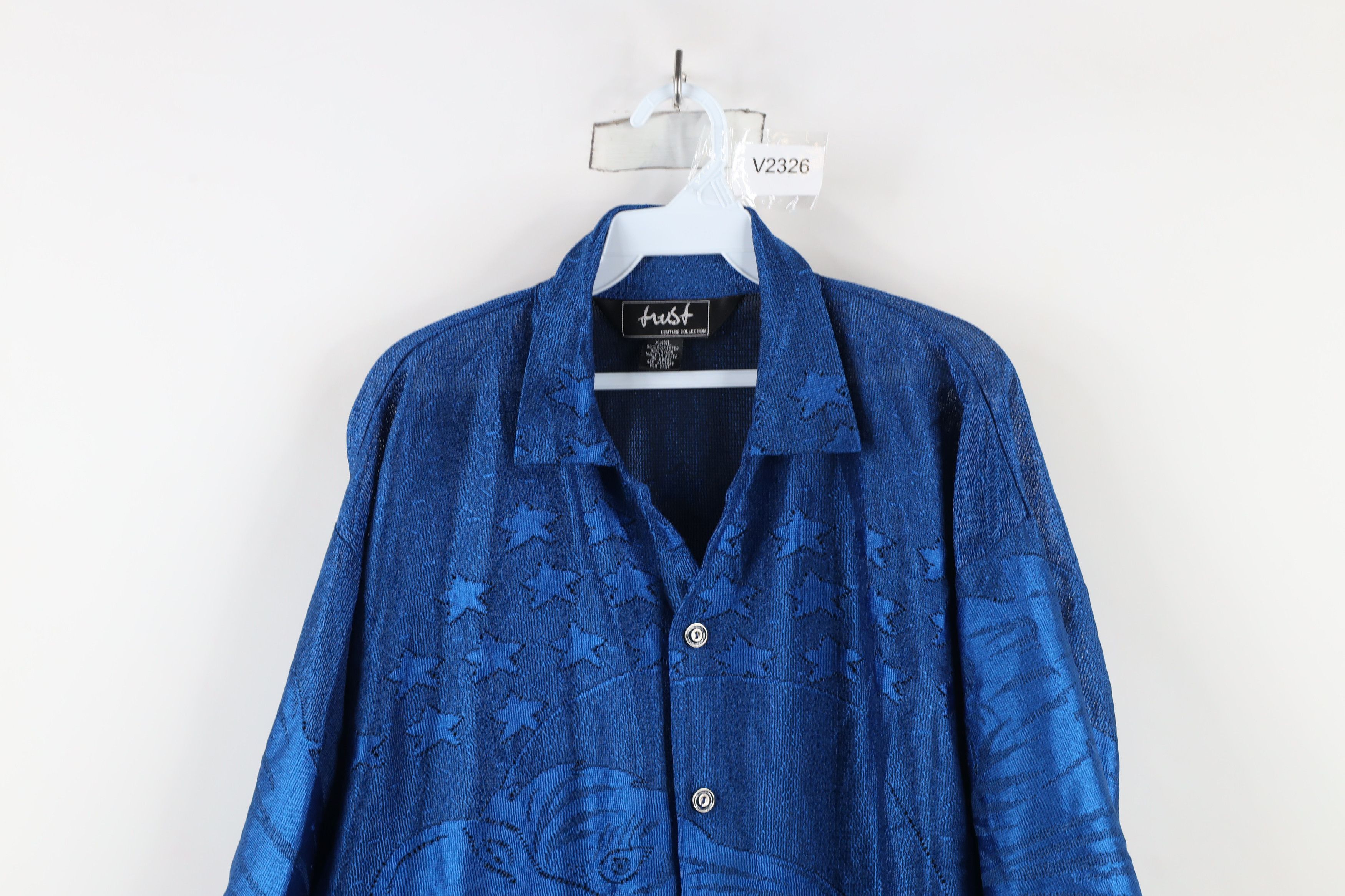 Vintage Vintage 90s Y2K Streetwear All Over Print Knit Button Shirt Size US XXL / EU 58 / 5 - 2 Thumbnail