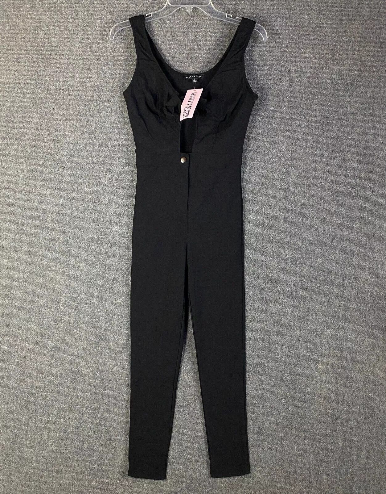 Other Haute Monde Jumpsuit Women's Medium Rayon Blend Black NWT M Size 30" / US 8 / IT 44 - 1 Thumbnail