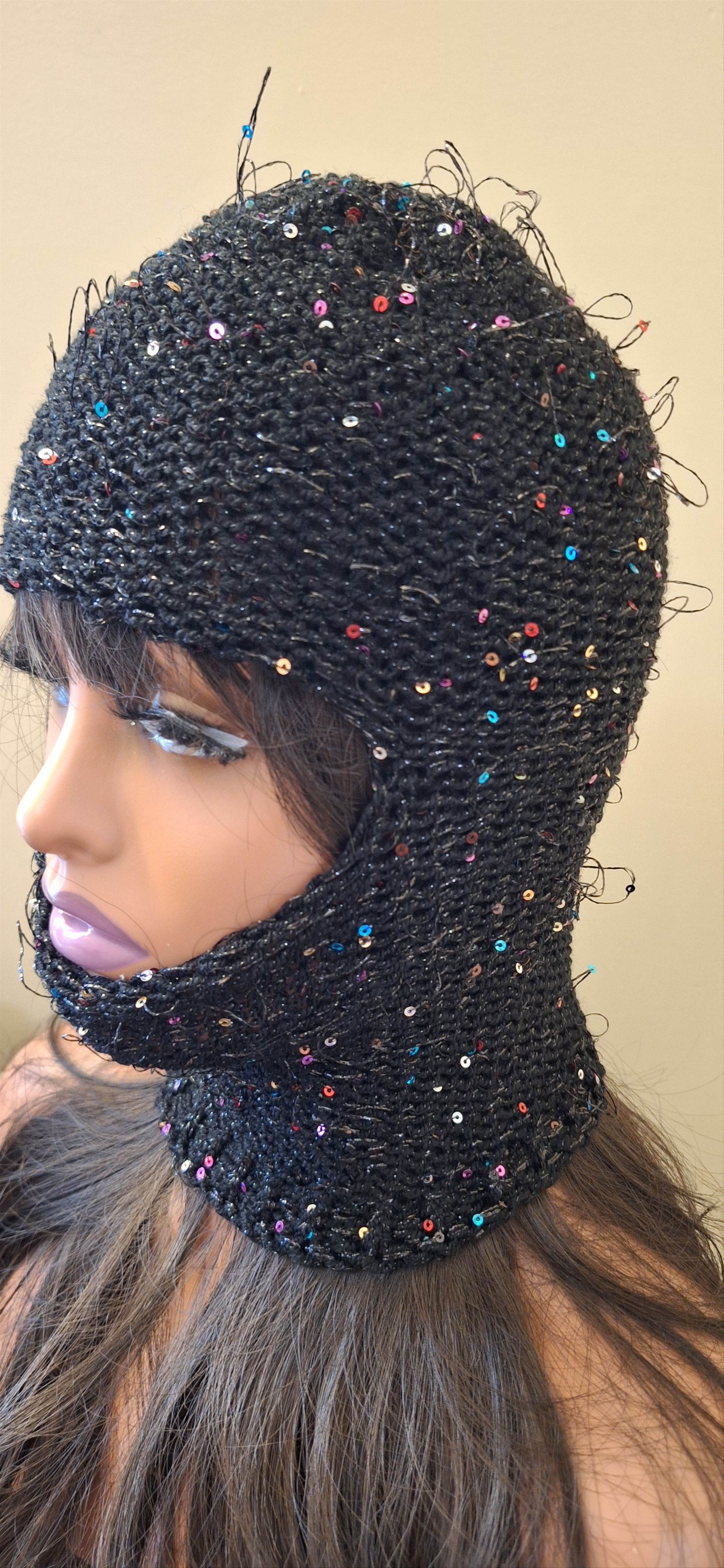 Other Fiber Riot 04- Sequin Black Balaclava Size ONE SIZE - 3 Thumbnail