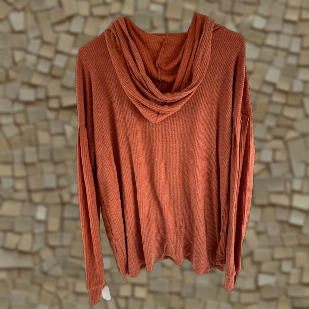 Vintage PST by Project Social T Hooded Sweater Women's L Rust Orange Pullover NWOT Size L / US 10 / IT 46 - 1 Thumbnail