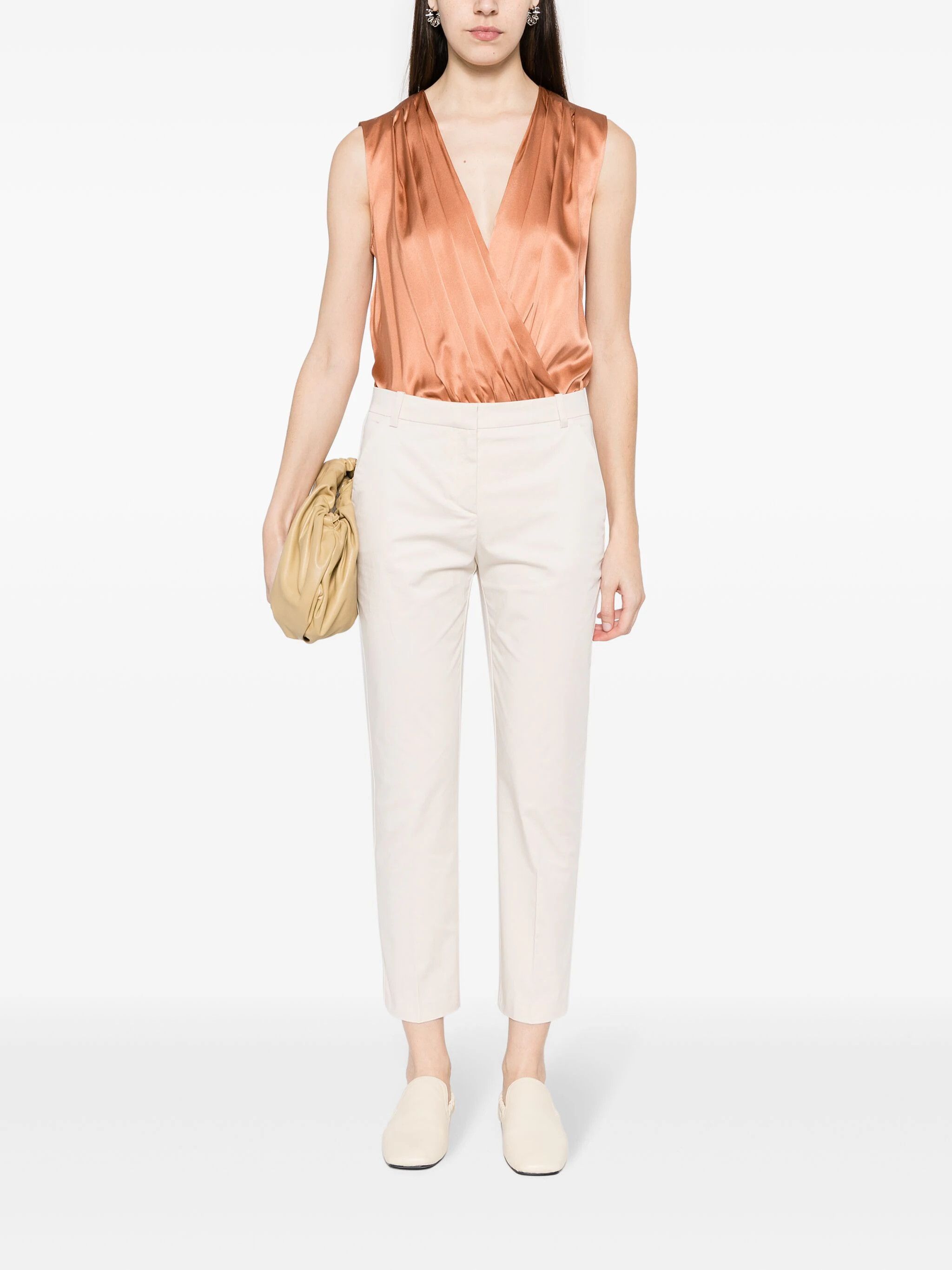 Pinko o1s22i1n0824 Bello Cigarette Pants in White Size 28" / US 6 / IT 42 - 2 Thumbnail
