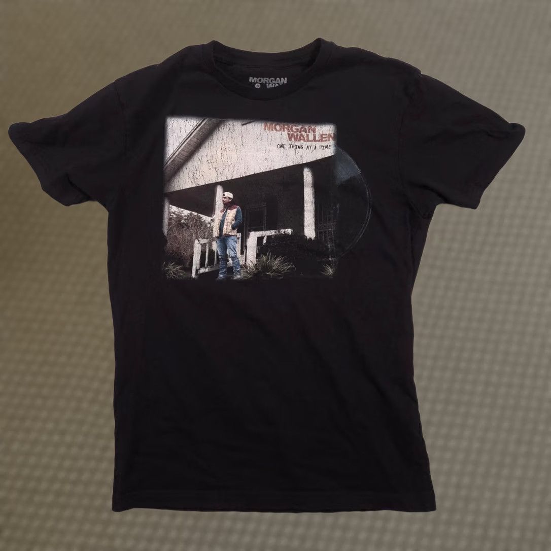 Vintage Morgan Wallen Shirt Adult S Black One Thing At A Time Graphic Tee Tagless Size US S / EU 44-46 / 1 - 1 Thumbnail