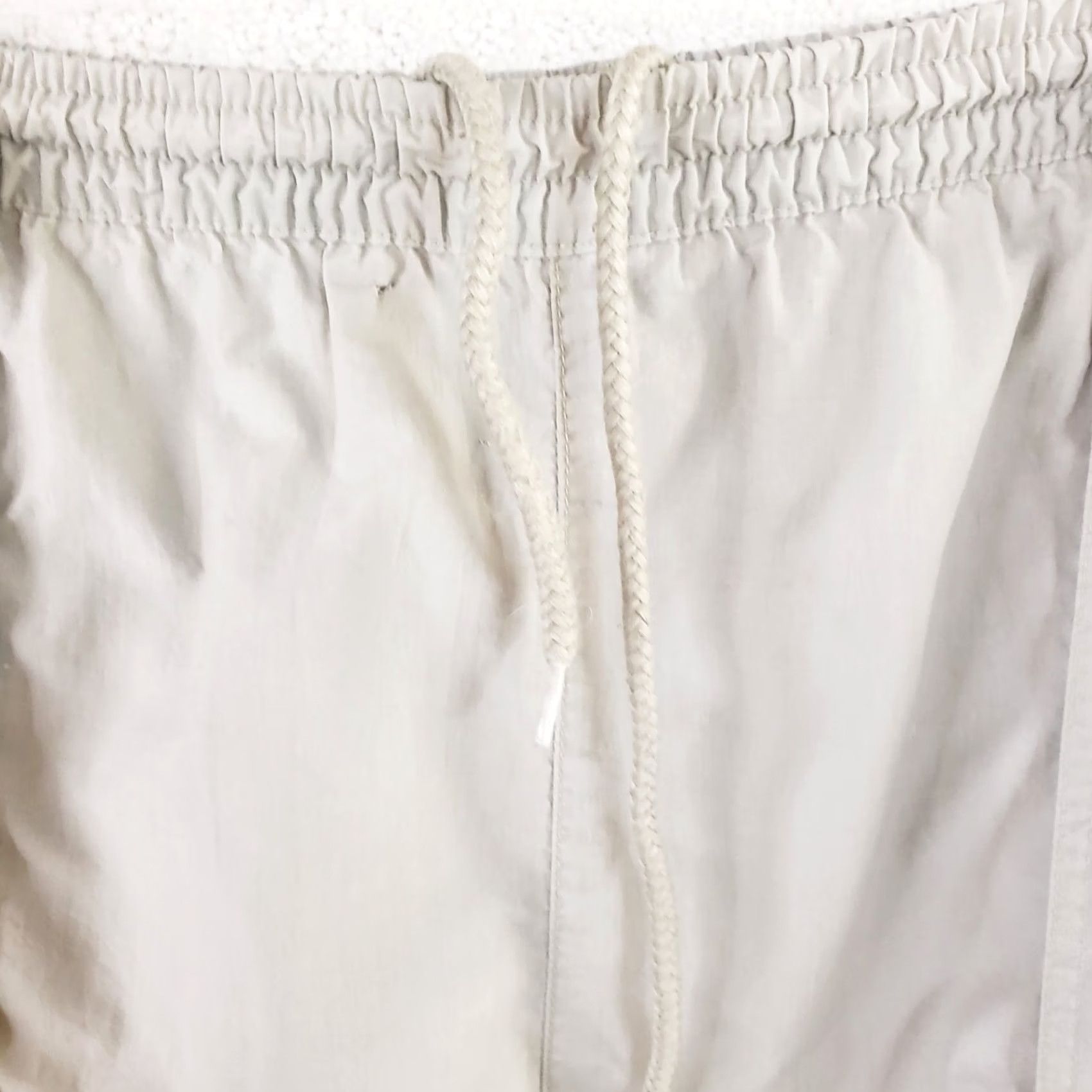 Vintage Bimini Bay Drawstring Fishing Cargo Shorts Men's L Beige Nylon Pockets Cargo Pocket Tan Beige Chino Sitout Regular Motion Outdoors 90s Size US 33 - 6 Thumbnail
