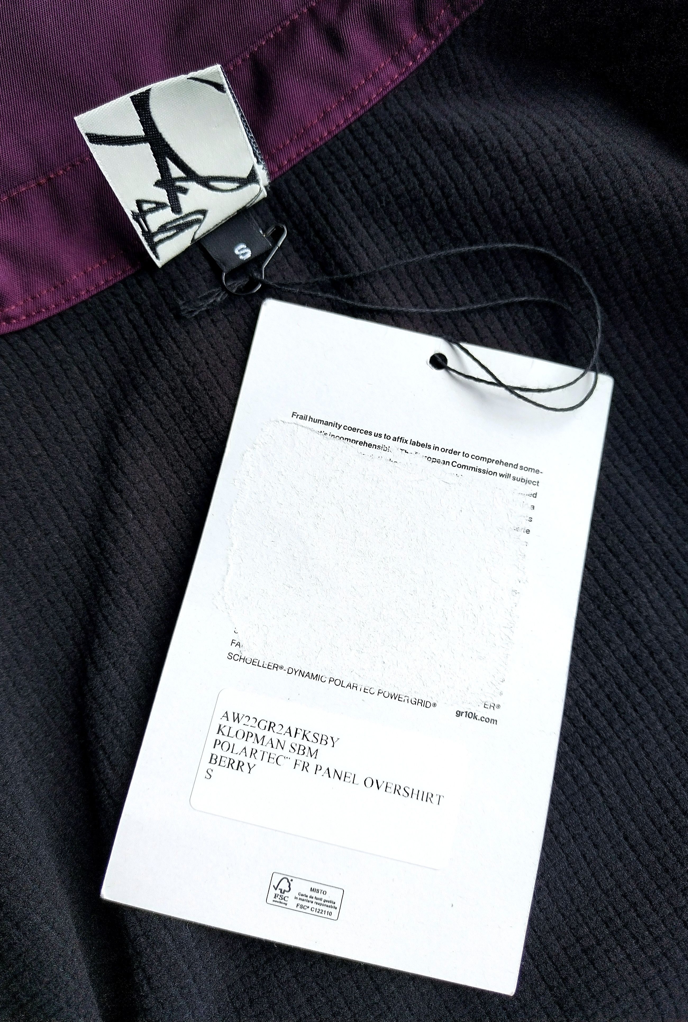 GR10K Klopman ™ Polartec panel overshirt Size US S / EU 44-46 / 1 - 5 Thumbnail