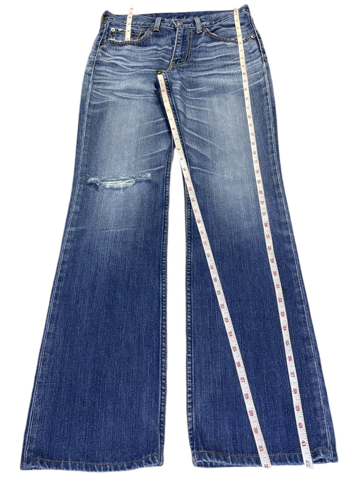 Levi's Vintage 90s Levis 707 Faded Wash Distressed Flare Jeans Size US 29 - 13 Thumbnail