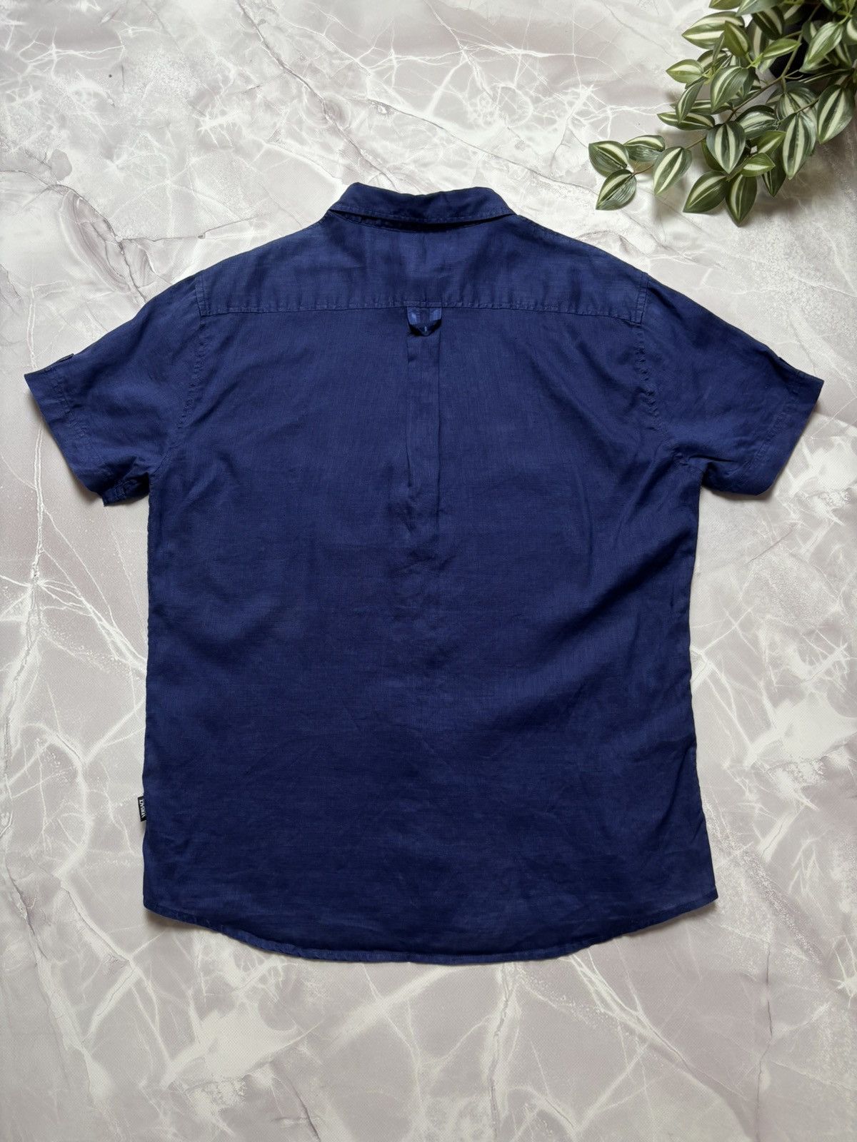 Versace × Versace Jeans Couture Versace Jeans Couture Linen Short Sleeve Shirt Blue Mens XXL Size US XXL / EU 58 / 5 - 10 Thumbnail