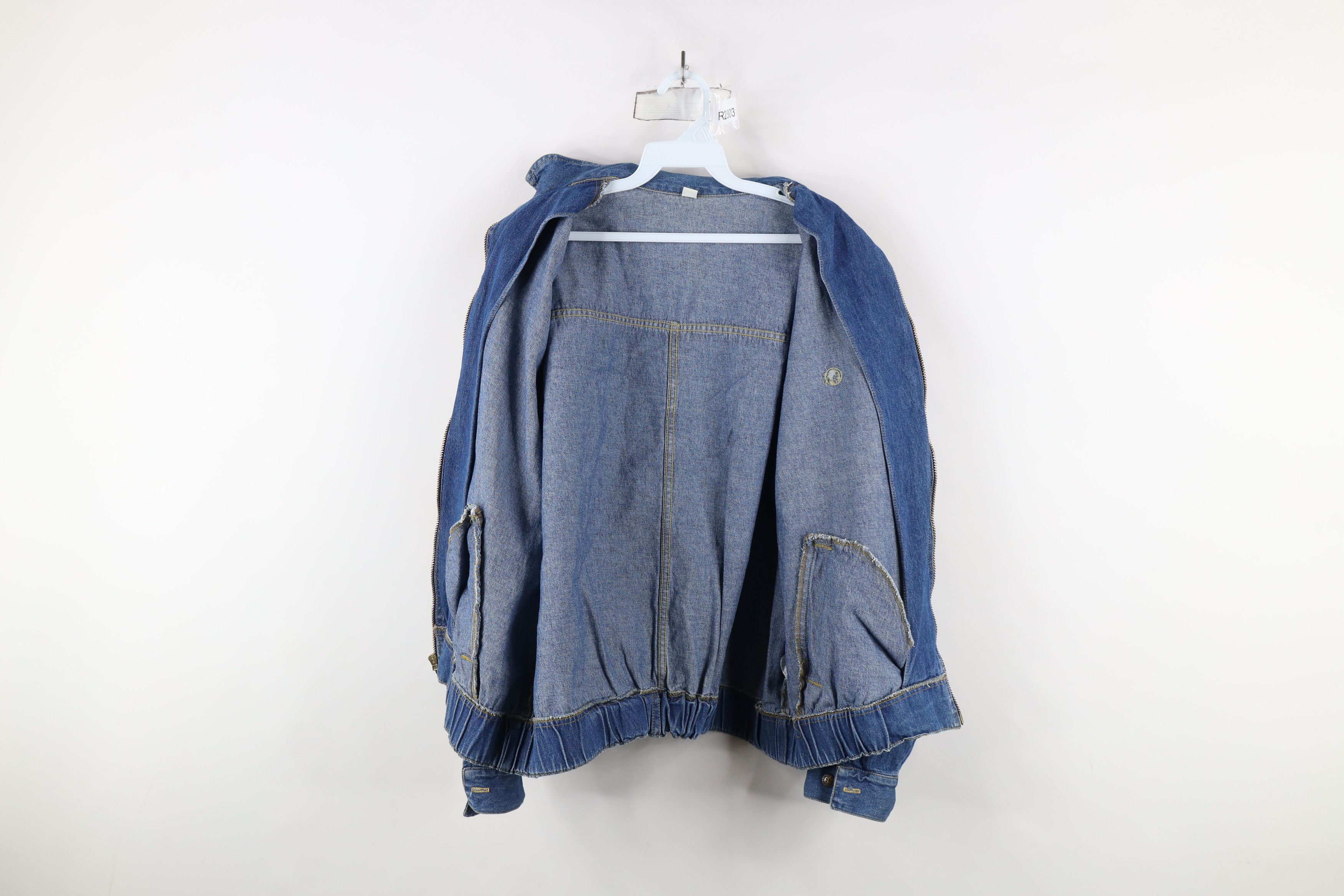 Vintage Vintage 70s Cherokee Denim Jean Bomber Jacket Blue USA Size XL / US 12-14 / IT 48-50 - 7 Thumbnail