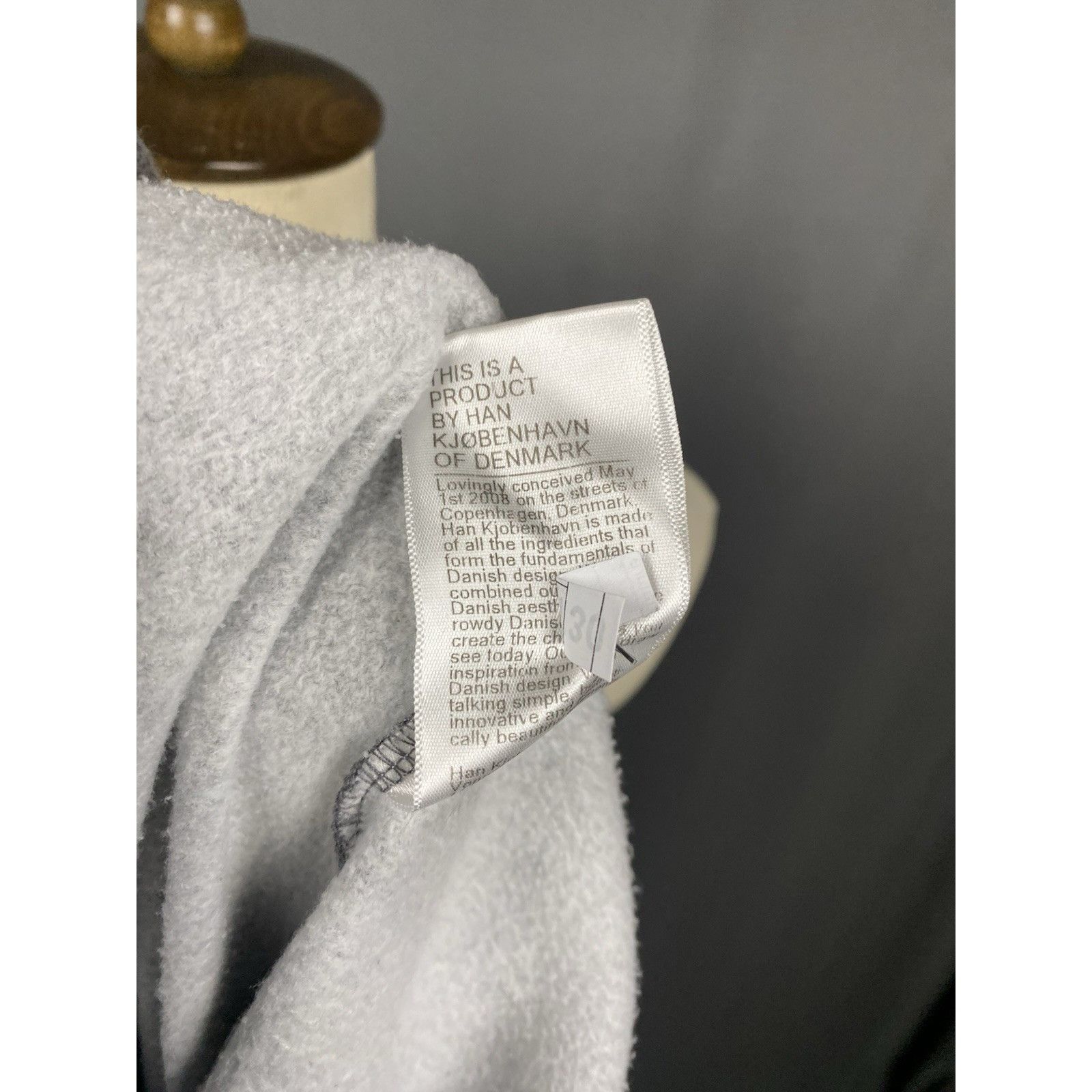 Han Kjobenhavn Han Kjobenhavn Big Logo Men's Gray Distressed Oversized Hood Size US XL / EU 56 / 4 - 14 Thumbnail