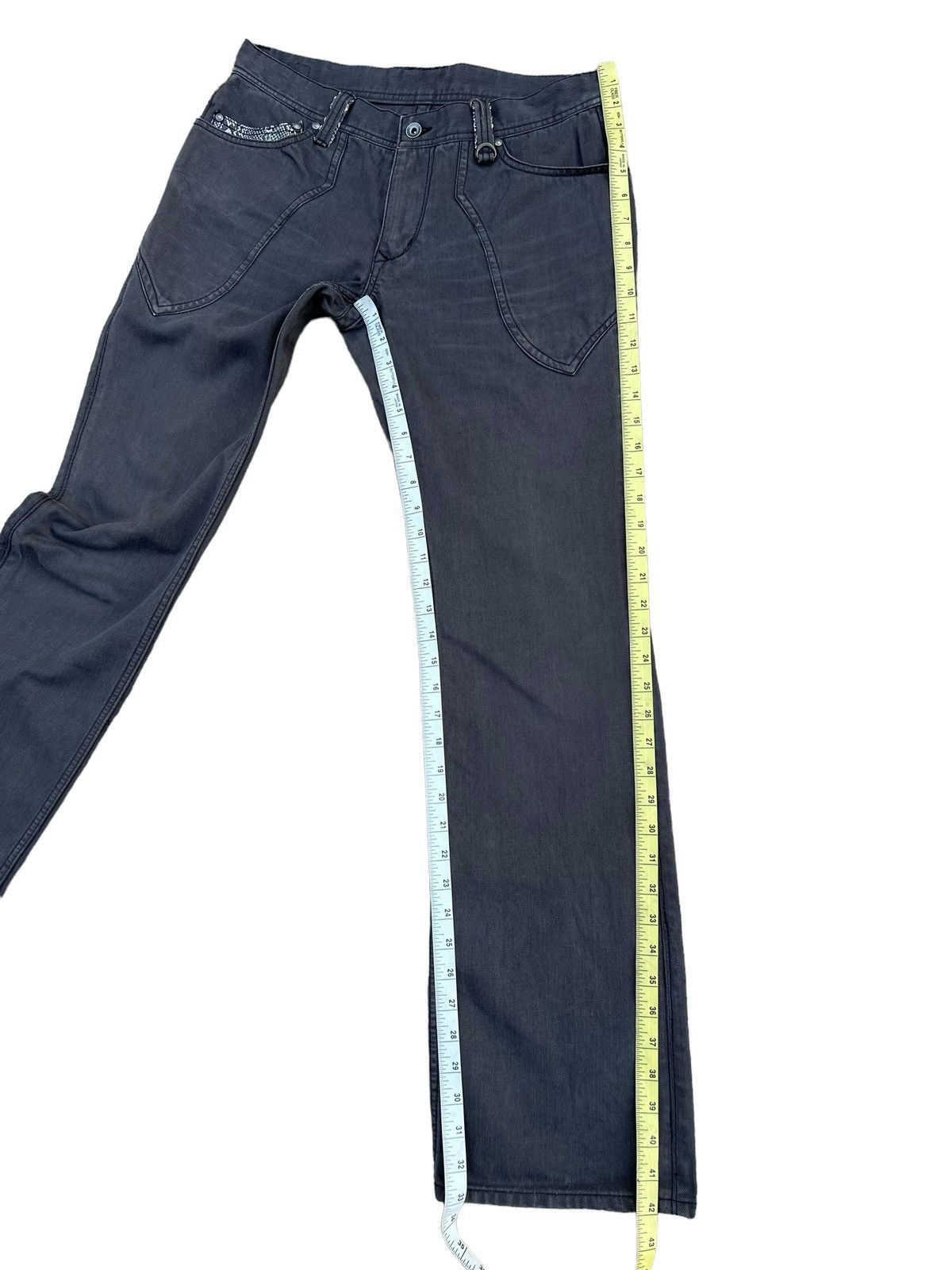 Nicole Club Vintage Nicole Club FM Distress Waxed Bootcut Pant Size US 31 - 5 Thumbnail