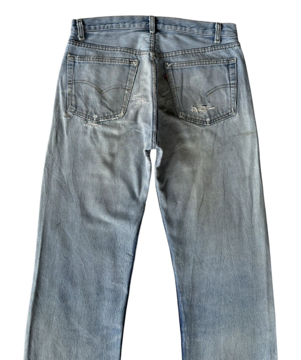 Levi's 🔥VINTAGE LEVIS 501 SUPER DISTRESSED DENIM THRASHED JEANS Size US 32 / EU 48 - 4 Thumbnail