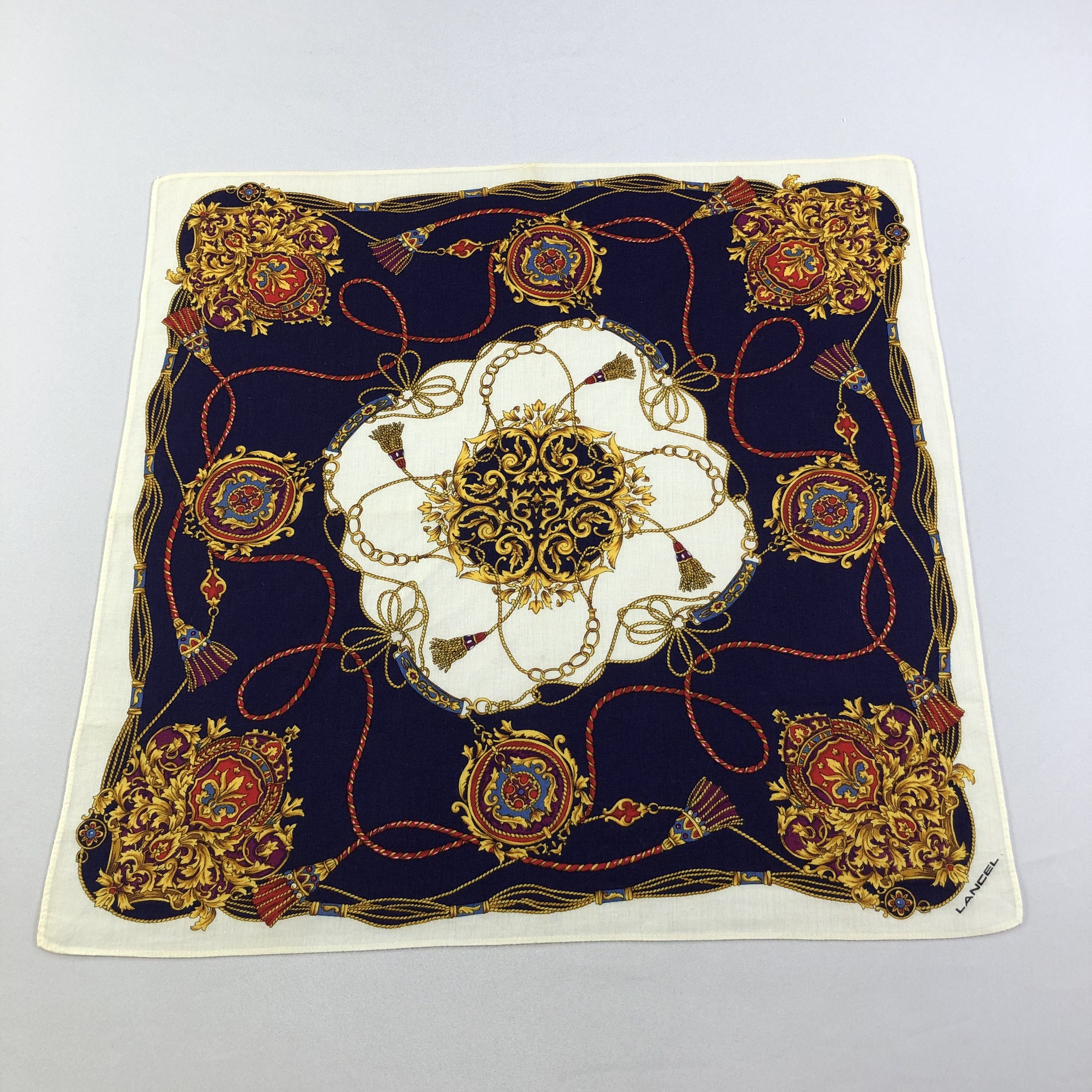 Lancel × Vintage Lancel Baroque Handkerchief Neckerchief Bandana H2087 Size ONE SIZE - 2 Thumbnail
