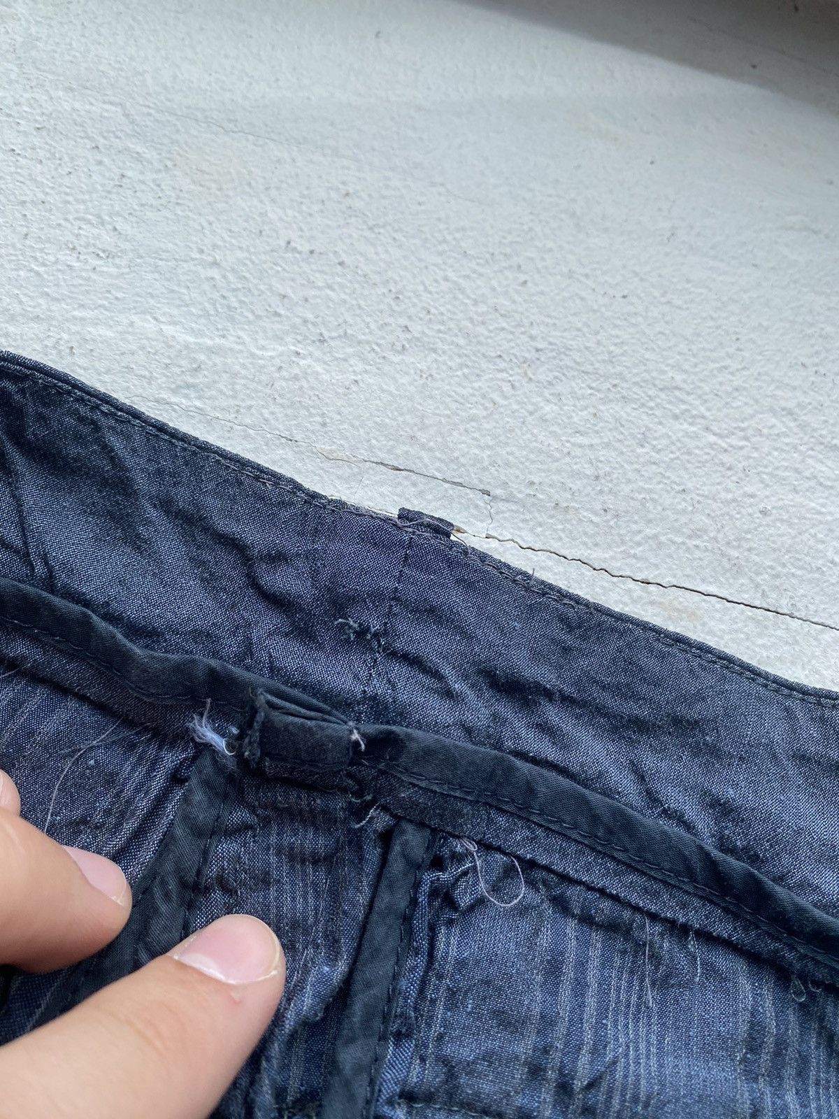 Annette Gortz × Vintage Gothic Annette Gortz Dark Blue Avant Garde Pants 29 rundholz Size 29" - 17 Thumbnail