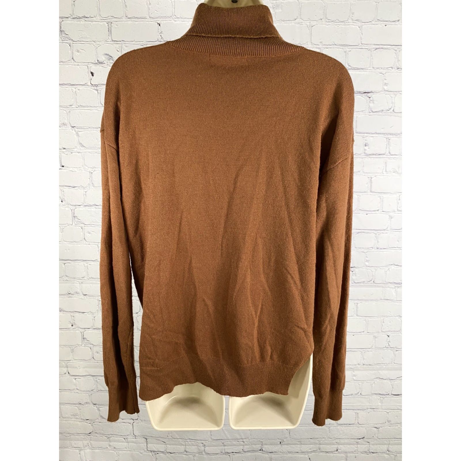 Vintage Etophe Studios Brown Long Sleeve Pullover Turtle Neck Cable Knit Sweater Women M Size M / US 6-8 / IT 42-44 - 4 Thumbnail
