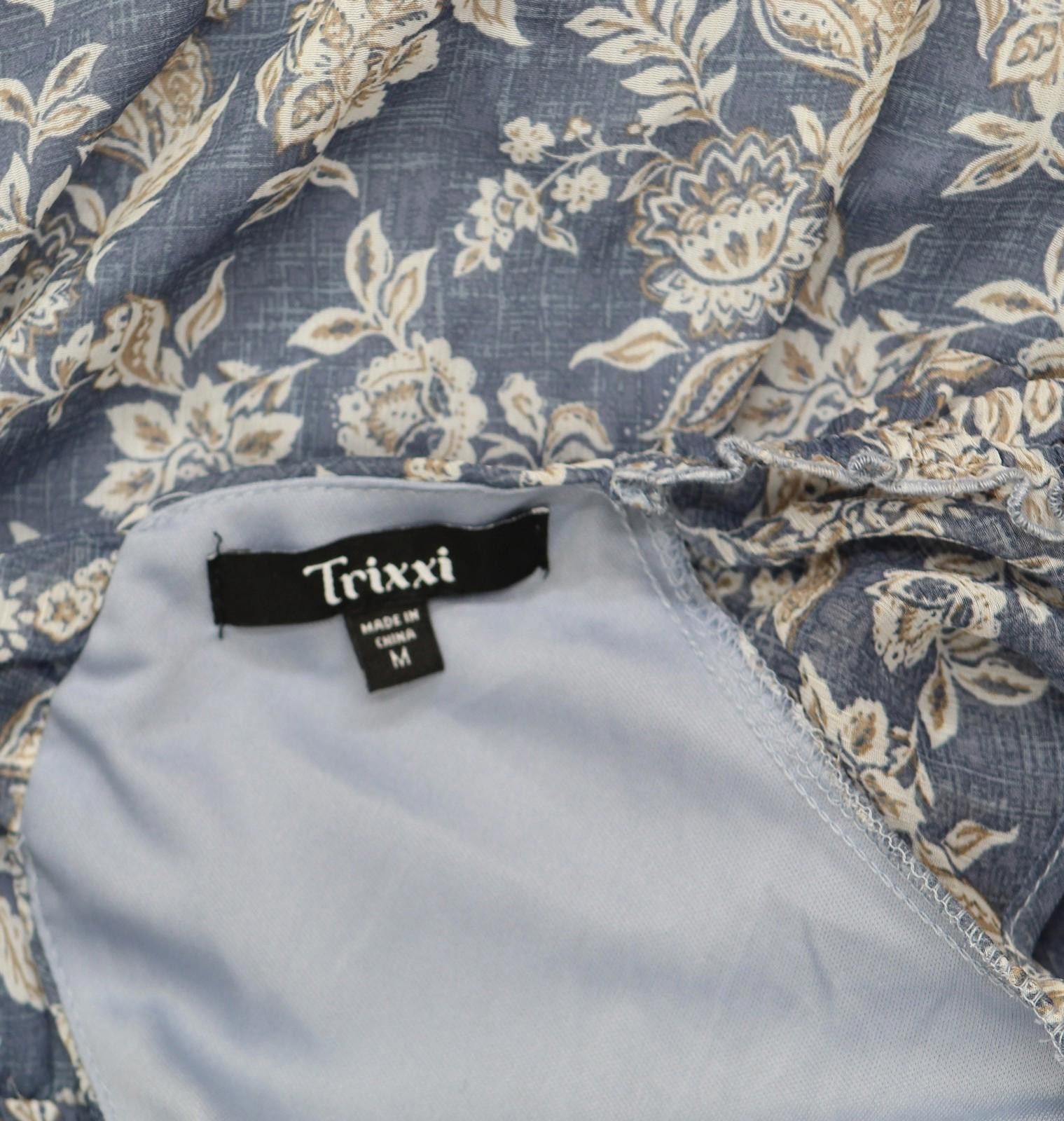 Other Nwt Trixxi Flutter-sleeve Dress 26ef76vjii Blue Multi M Size M / US 6-8 / IT 42-44 - 4 Thumbnail