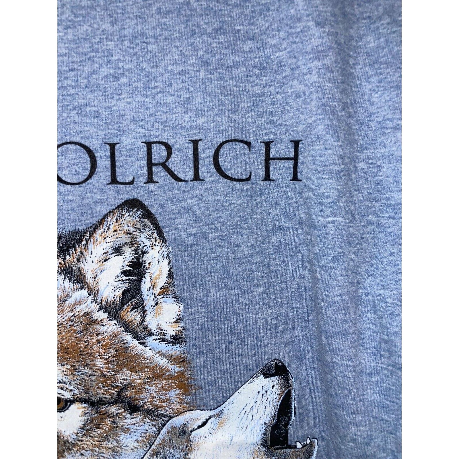 Anvil Vintage Wolf Shirt Graphic Woolrich Animal Blue Tee Small Size US S / EU 44-46 / 1 - 4 Thumbnail