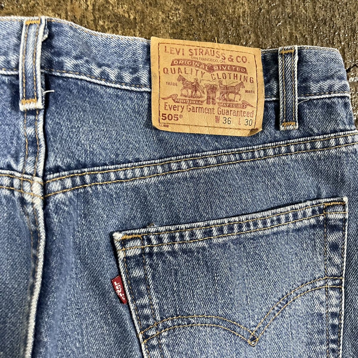 Levi's × Vintage Crazy Vintage 90s Levi's 505 Jeans Essential Skater Style Size US 36 / EU 52 - 5 Thumbnail