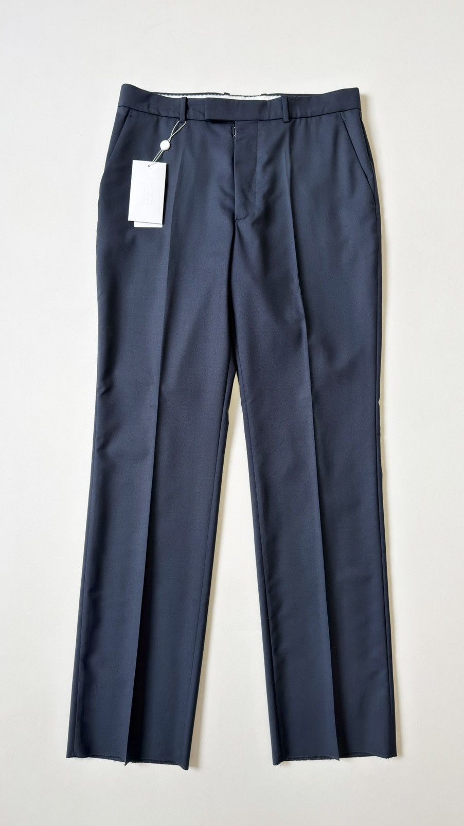 Maison Margiela S/S 18 Straight Leg Blue Wool Trousers Size US 34 / EU 50 - 1 Thumbnail