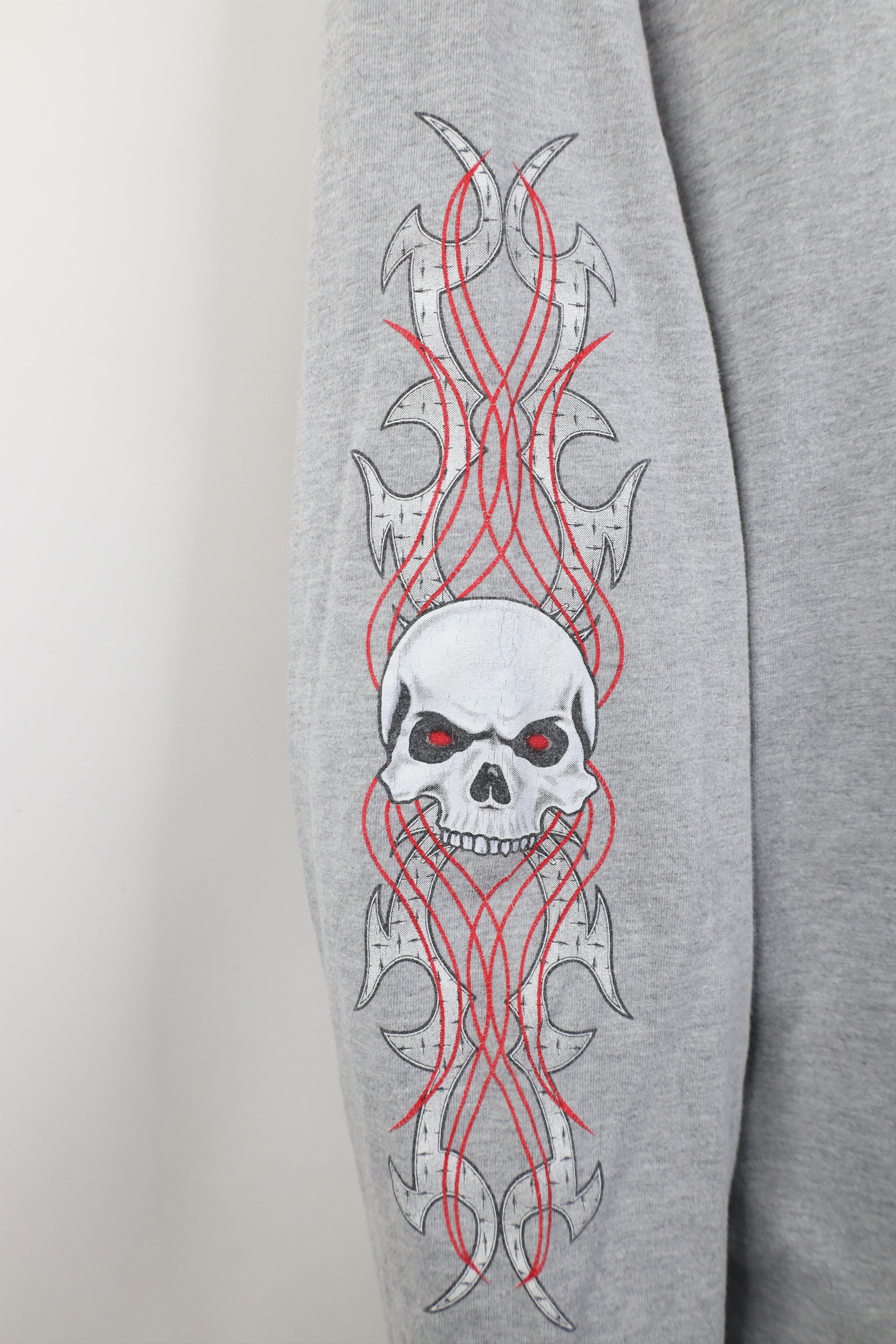 Vintage Vintage Y2K Bike Week Tribal Skull Sword Long Sleeve T-Shirt Size US XXL / EU 58 / 5 - 5 Thumbnail