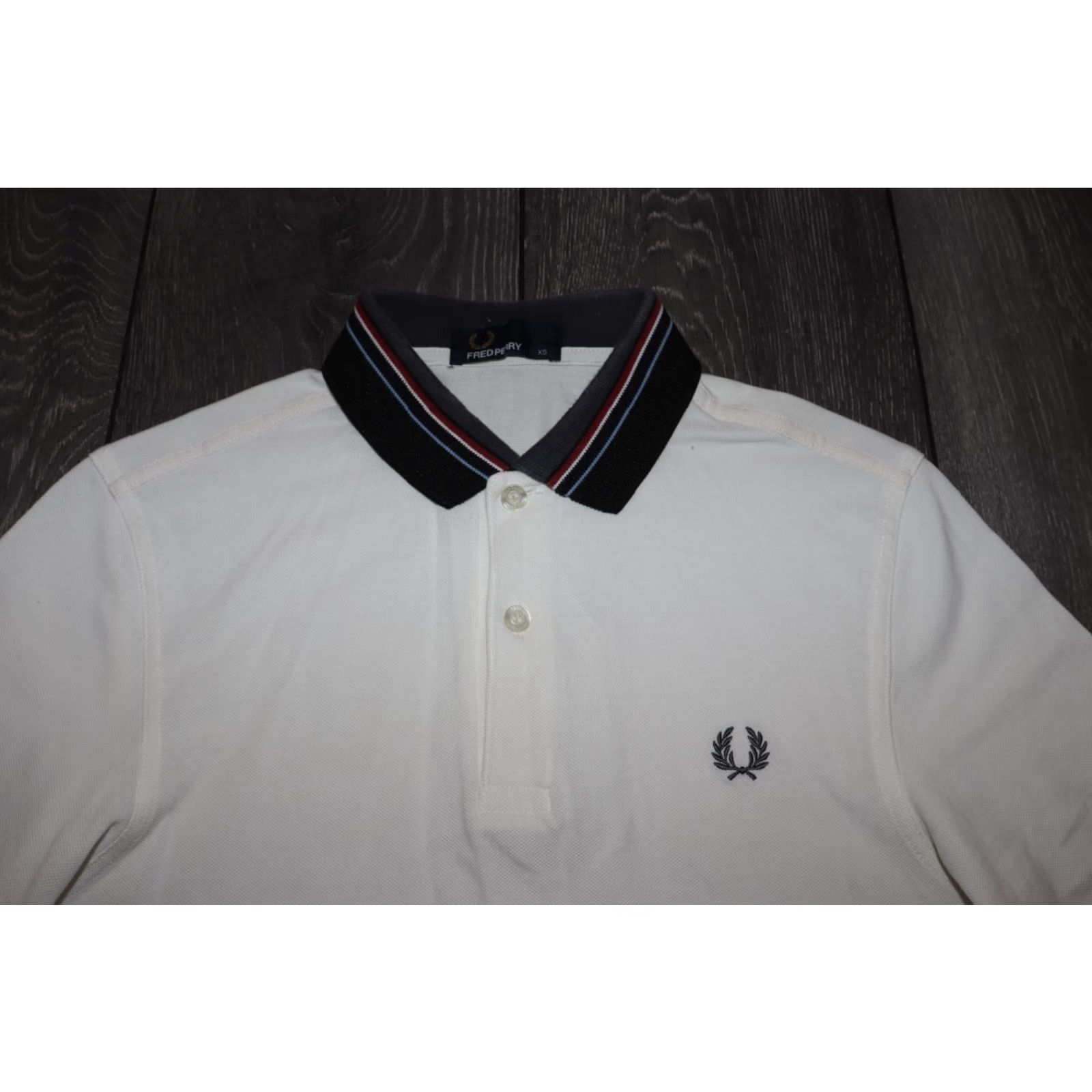 Fred Perry Fred Perry Polo Shirt Short Sleeve Striped Collar White XS 100% Cotton Men Polo Shirt XS White Fred Perry M6504 Size US XS / EU 42 / 0 - 2 Thumbnail