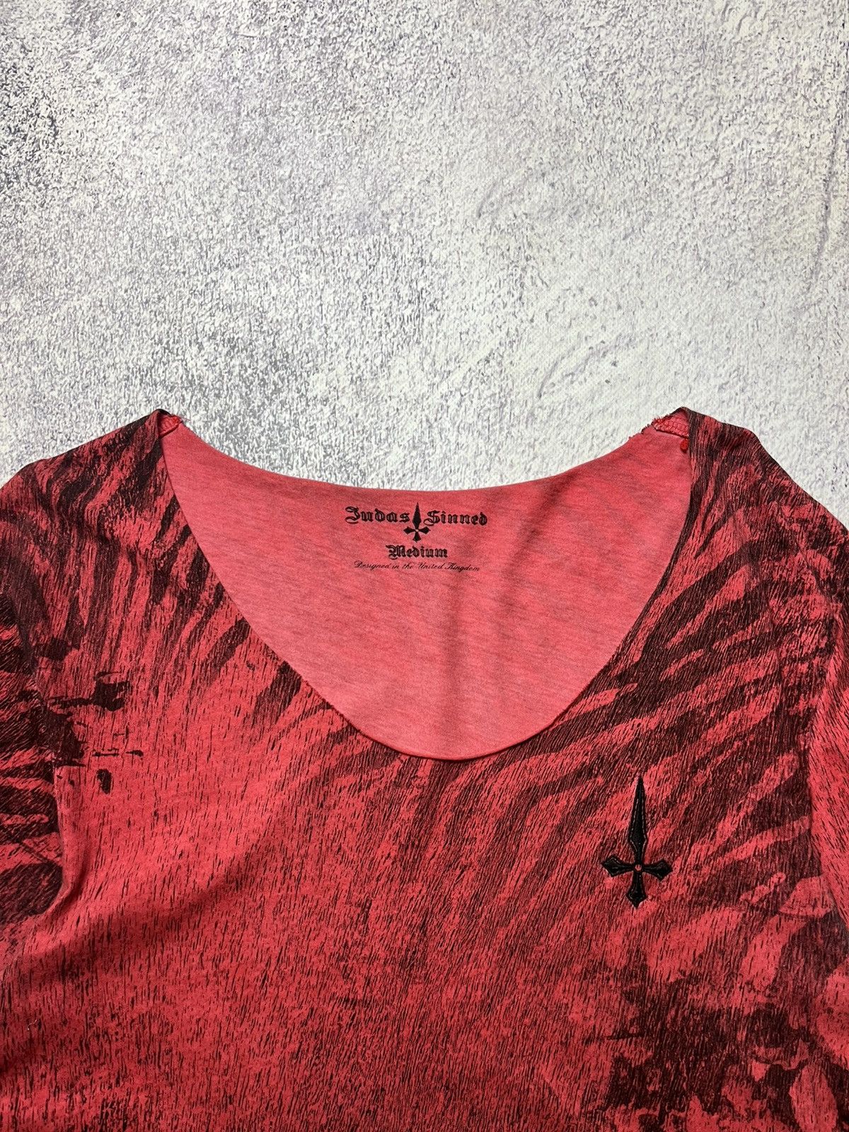 Vintage Vintage Judas Sinned Affliction Style Y2K Streetwear Tee Size US M / EU 48-50 / 2 - 9 Thumbnail