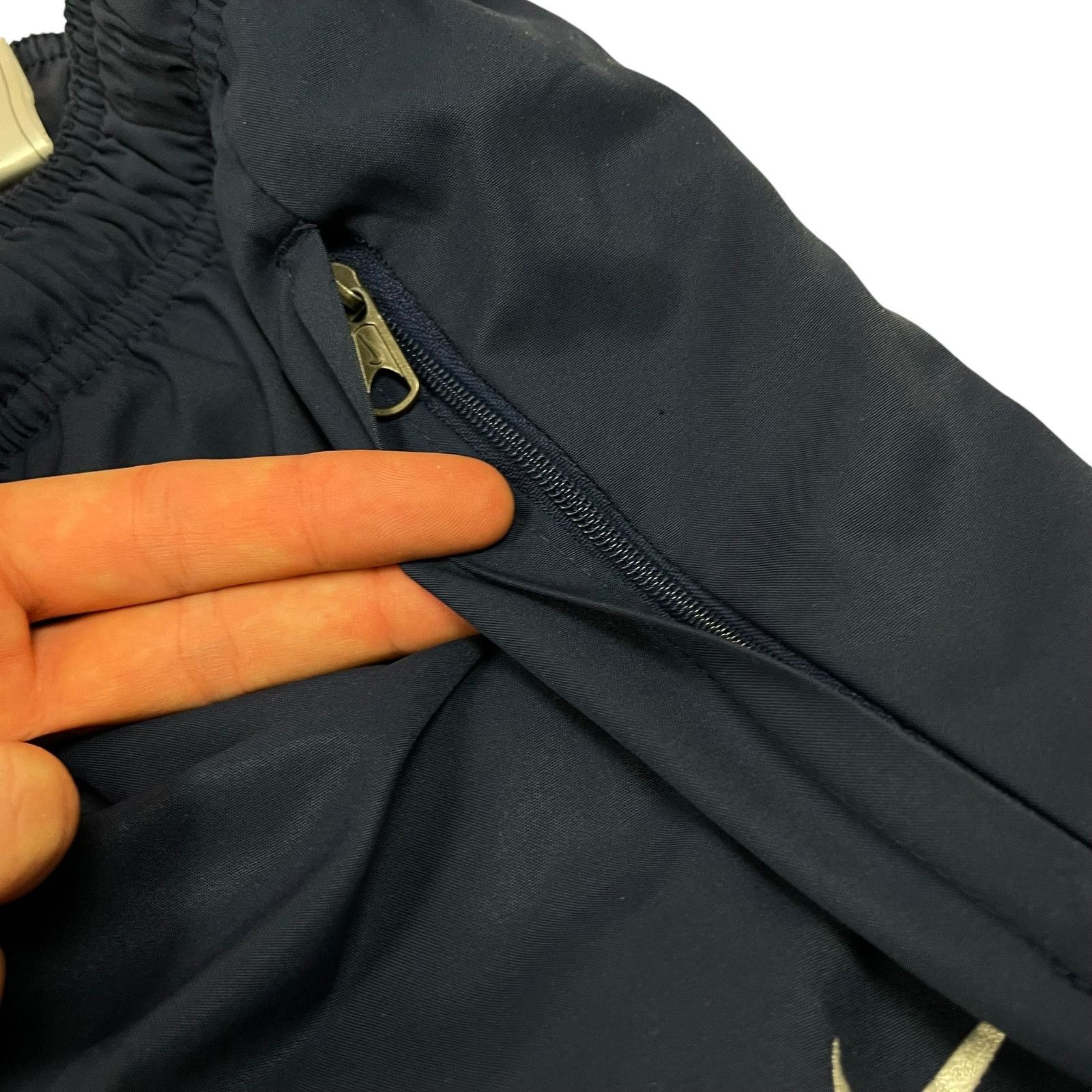 Nike × Vintage Nike Men's Blue Polyester Swoosh Mesh Lined Track Pant Small Size US 30 / EU 46 - 4 Thumbnail
