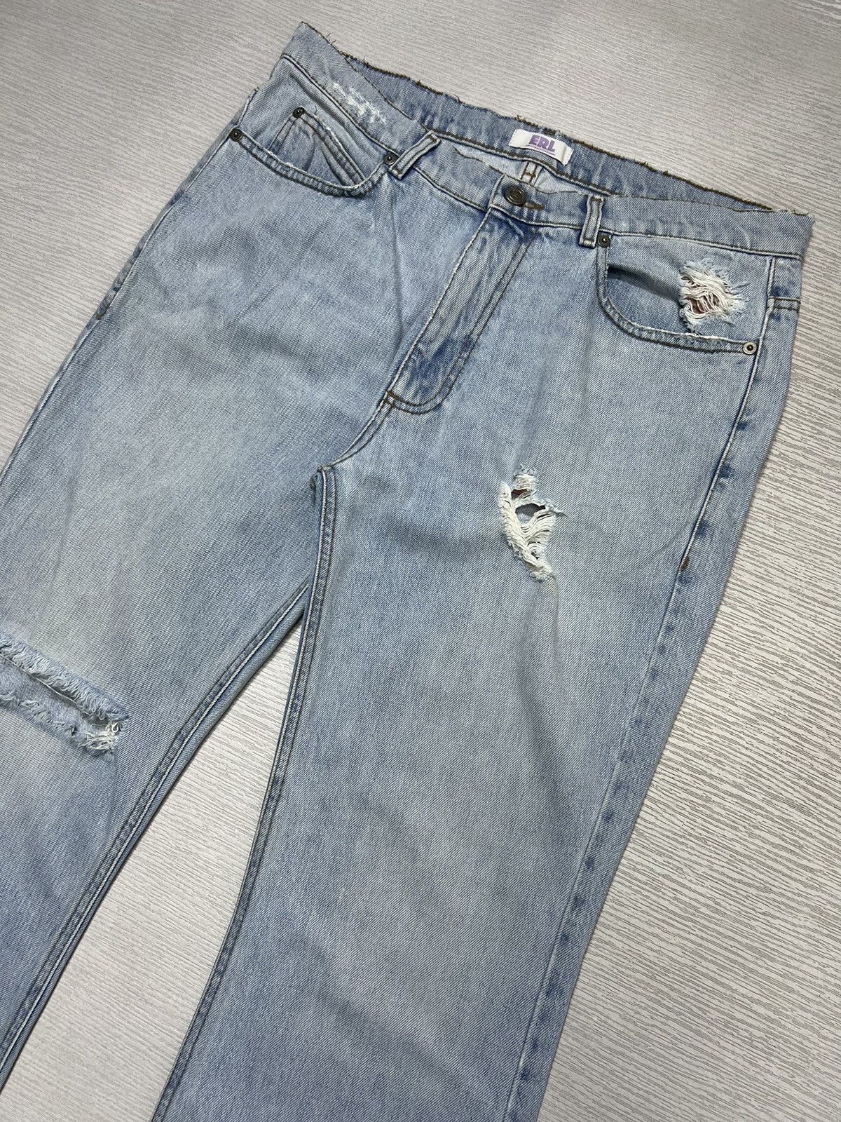 ERL ERL - Distressed Flared Denim Jeans Size US 34 / EU 50 - 4 Thumbnail