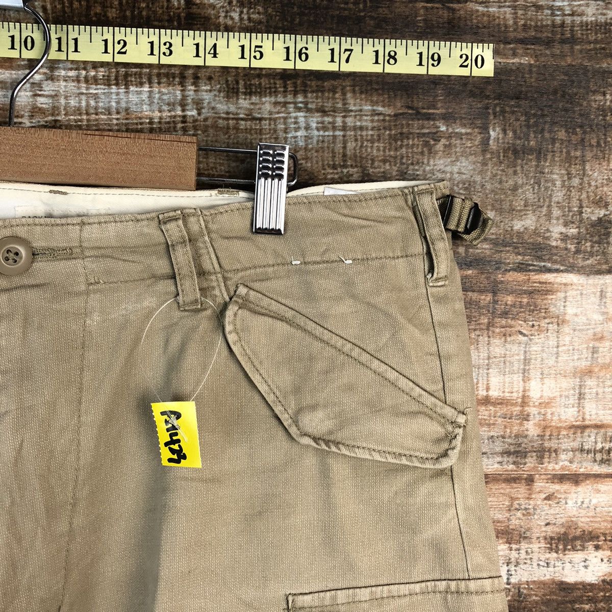 Japanese Brand Back Number Cream Cargo Multipocket Pants #A1423 Size US 33 - 8 Thumbnail