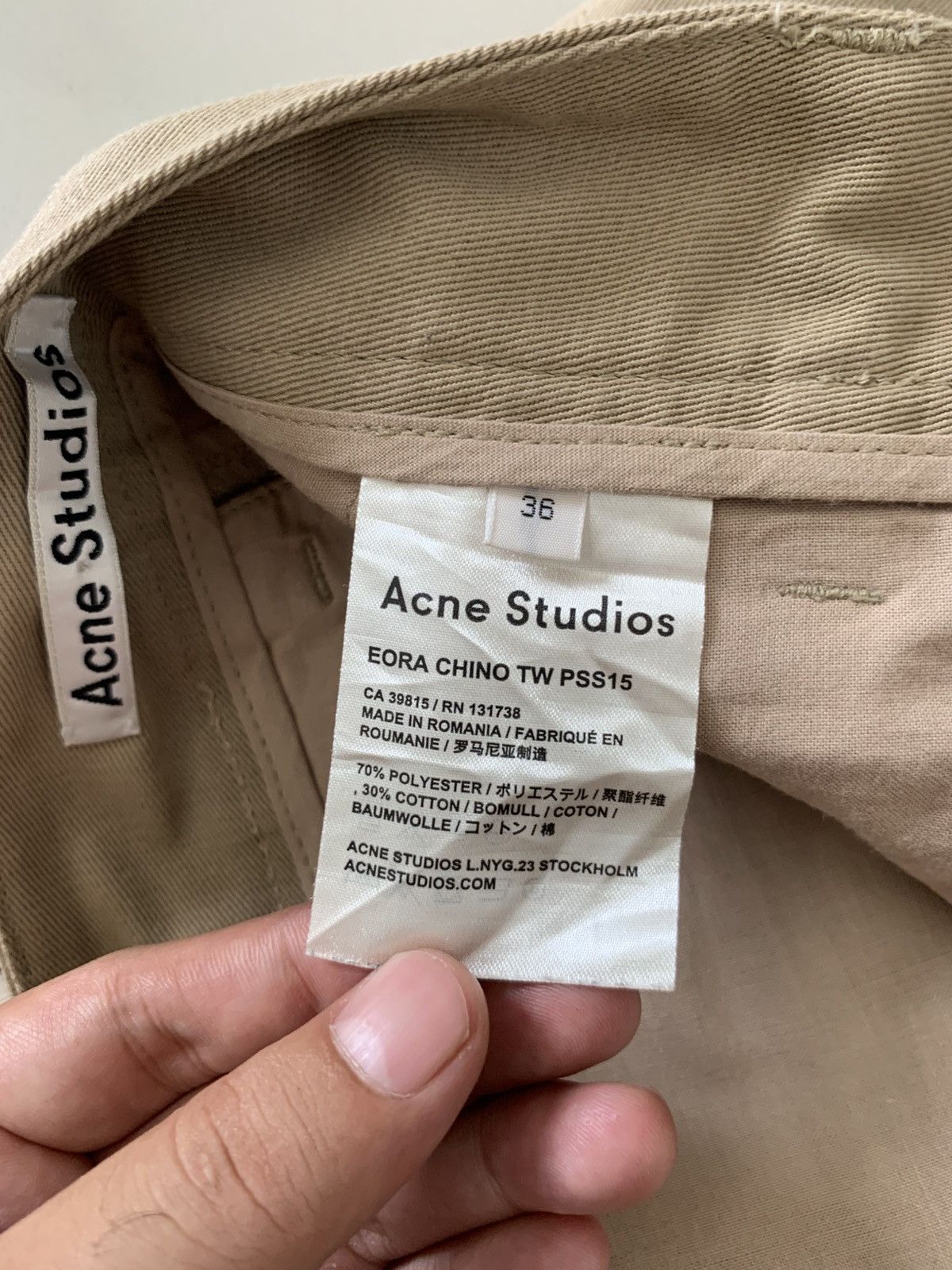 Acne Studios Acne Studios SS15 Eora Twill Chino Pants Size 30" / US 8 / IT 44 - 5 Thumbnail