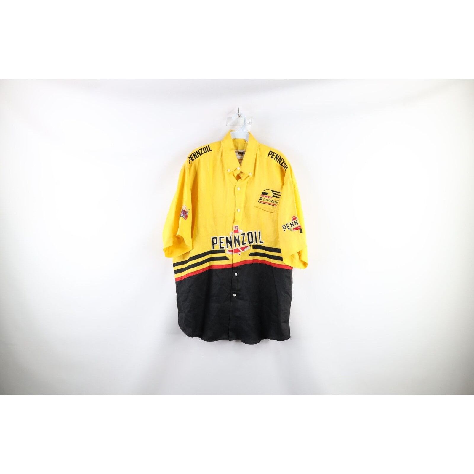NASCAR × Vintage Vintage 90s NASCAR Team Pennzoil Racing Pit Button ...