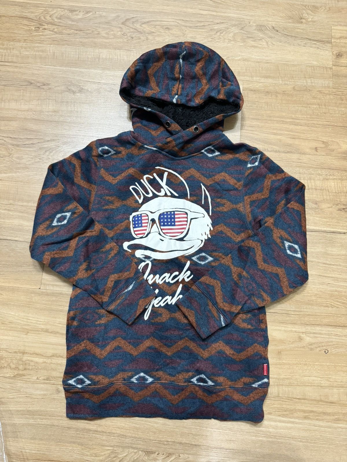 image of Duck Dude Navajo Style Hoodie, Women's (Size Medium)