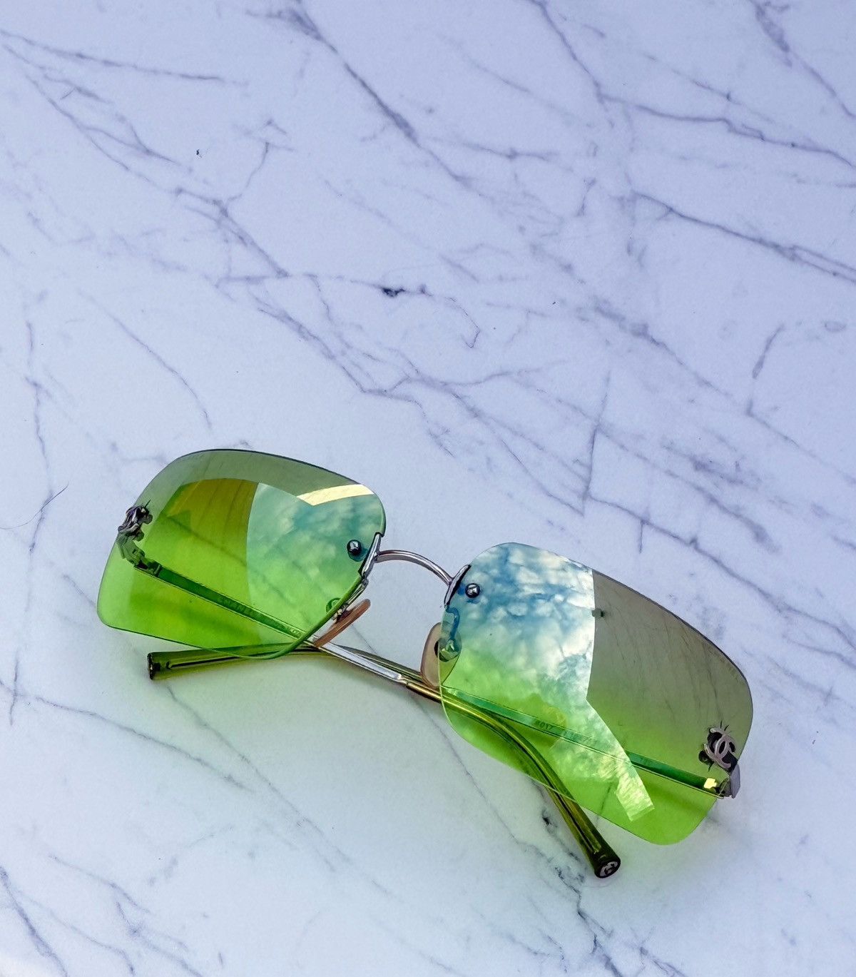 Chanel Chanel vintage sunglasses 4017 Green rare lens Size ONE SIZE - 4 Thumbnail