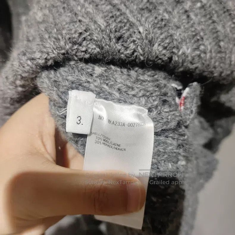 Thom Browne Thom Browne Wool sweater with four stripes Size US L / EU 52-54 / 3 - 3 Thumbnail