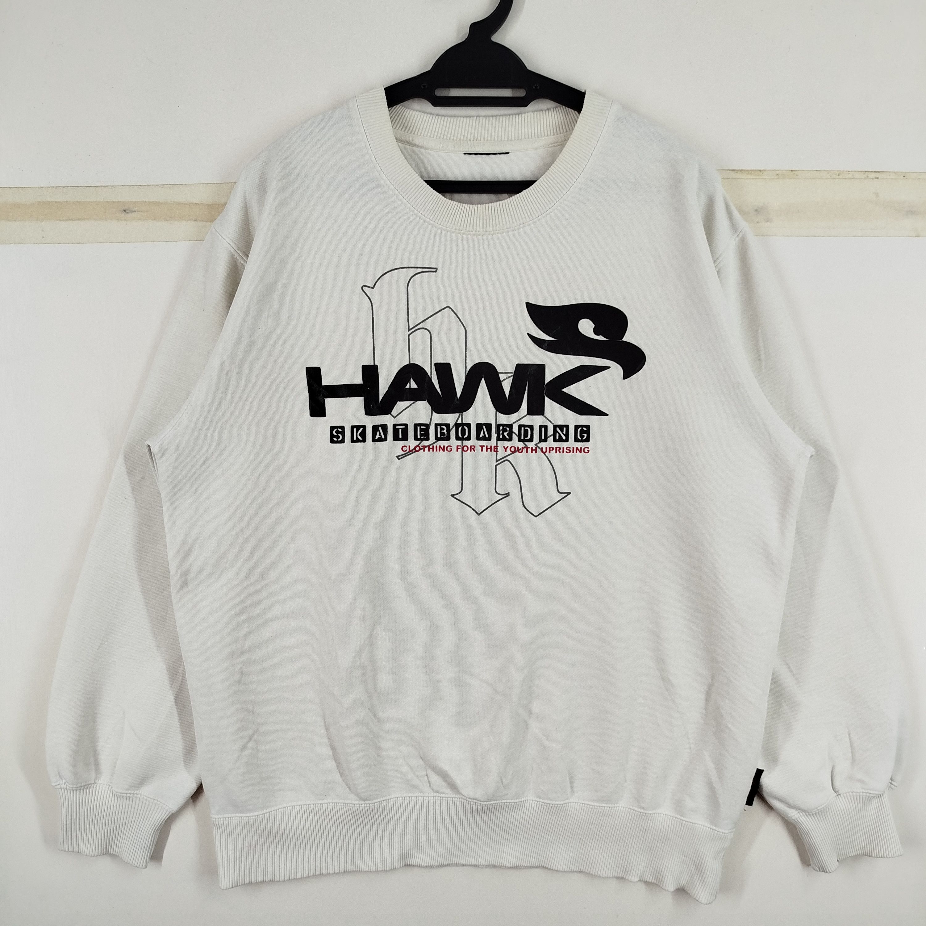Designer × Hawk Hawk Skateboarding Big Spell Out Y2K Size US L / EU 52-54 / 3 - 1 Thumbnail