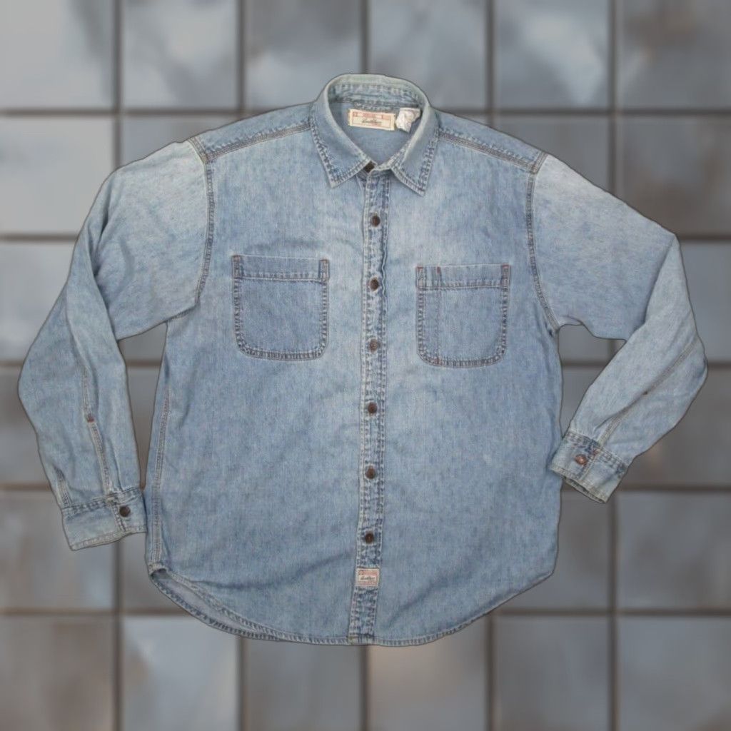 Levi's Levis Shirt Mens Large Blue Denim Button Up Workwear Rancher Rodeo Size US L / EU 52-54 / 3 - 1 Thumbnail