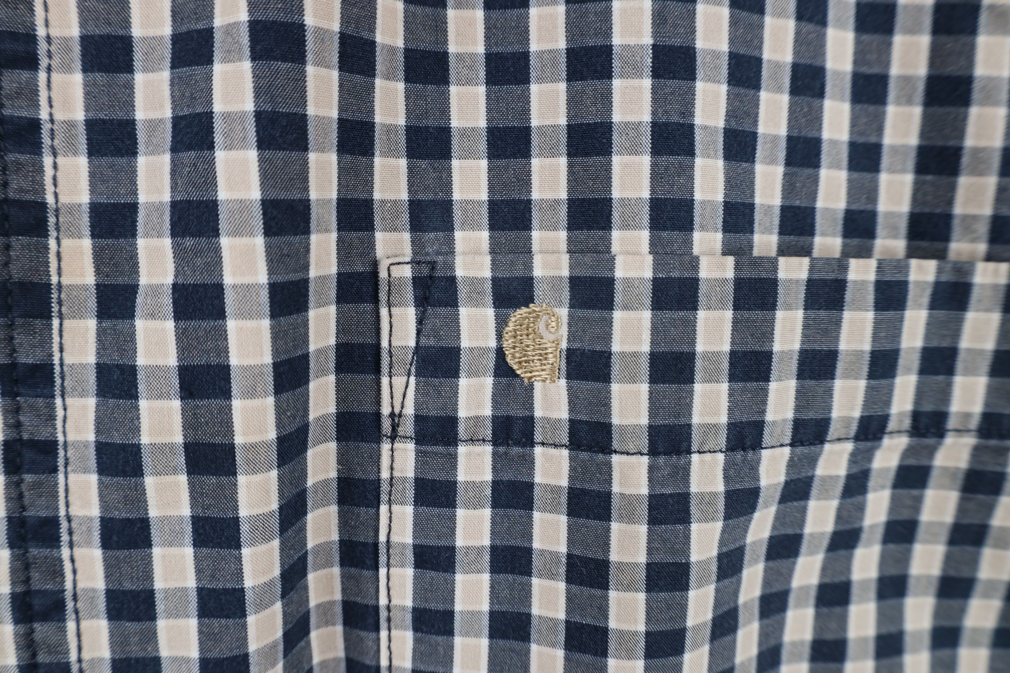 Carhartt × Vintage Vintage Carhartt Checkered Short Sleeve Button Shirt Cotton Size US L / EU 52-54 / 3 - 4 Thumbnail