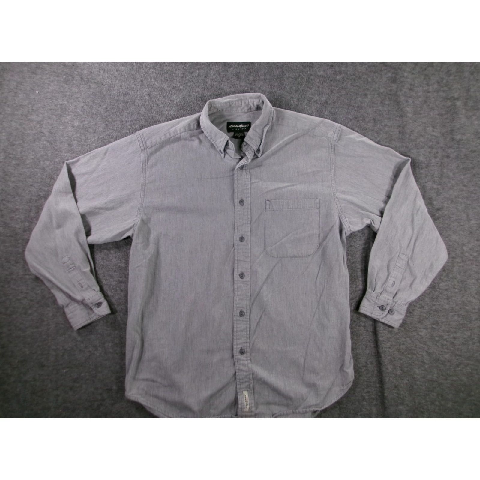 Eddie Bauer Eddie Bauer Button-Up Shirt Men Medium Gray Heavyweight Flannel Work Casual Outdoor Size US M / EU 48-50 / 2 - 2 Thumbnail