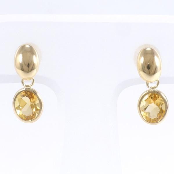 Other Other K18 Yellow Gold Citrine Earrings Metal Earrings in Excellent Condition Size ONE SIZE - 1 Thumbnail