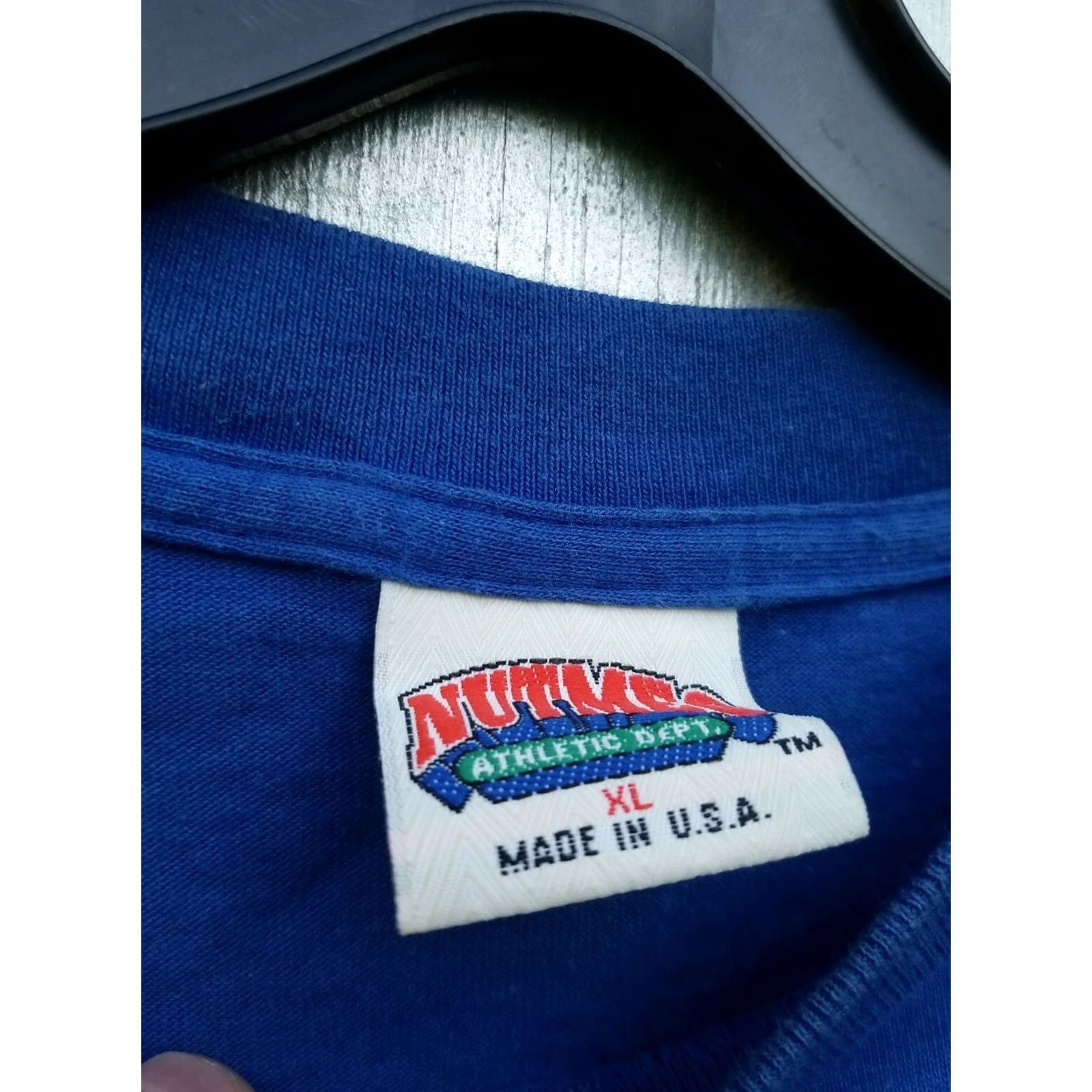 Nutmeg VINTAGE Nutmeg Shirt Mens XL Blue New York Giants Men Size Made USA NFL Club Size US XL / EU 56 / 4 - 2 Thumbnail