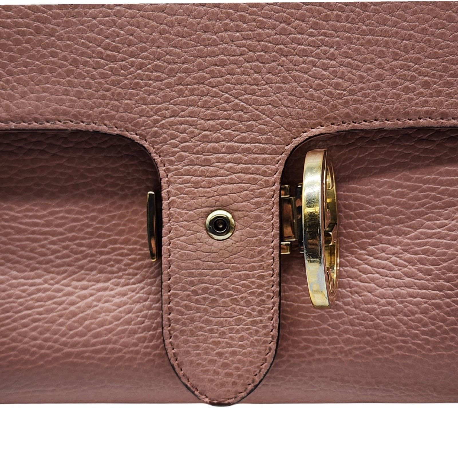 Gucci GG Marmont Pebbled Leather Interlocking Top Handle Bag Pink Size ONE SIZE - 8 Thumbnail