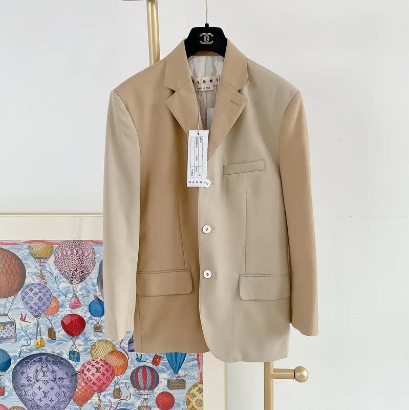 Marni Marni Colorblock Wool Jacket for Women 0089 Size XL / US 12-14 / IT 48-50 - 1 Thumbnail