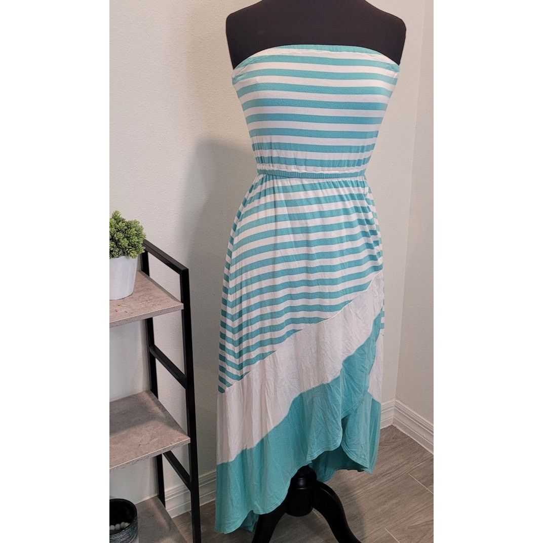 Bebe Strapless High-Low Maxi Dress XS 90s Y2K Fairycore - ice4pros.com.br