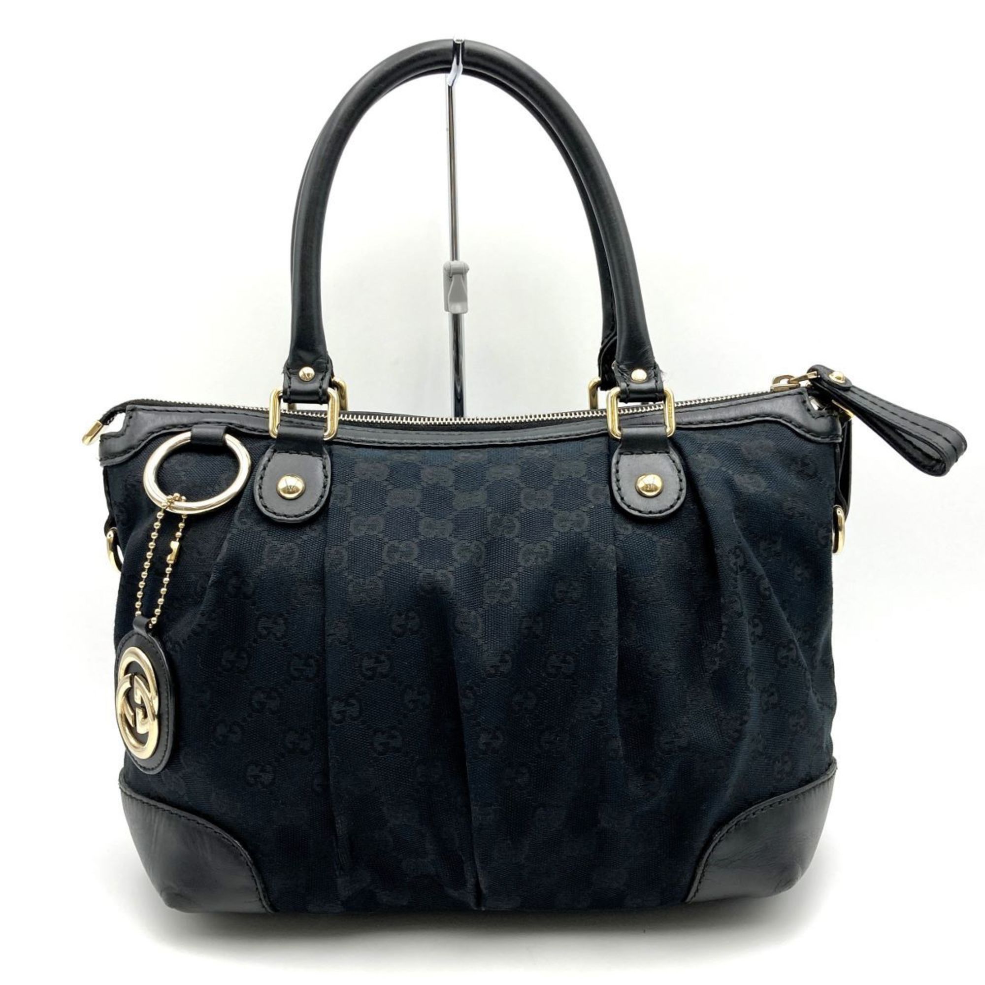 image of Gucci GG Canvas Sookie Shoulder Bag Black Interlocking G Women's Fashion 247902
